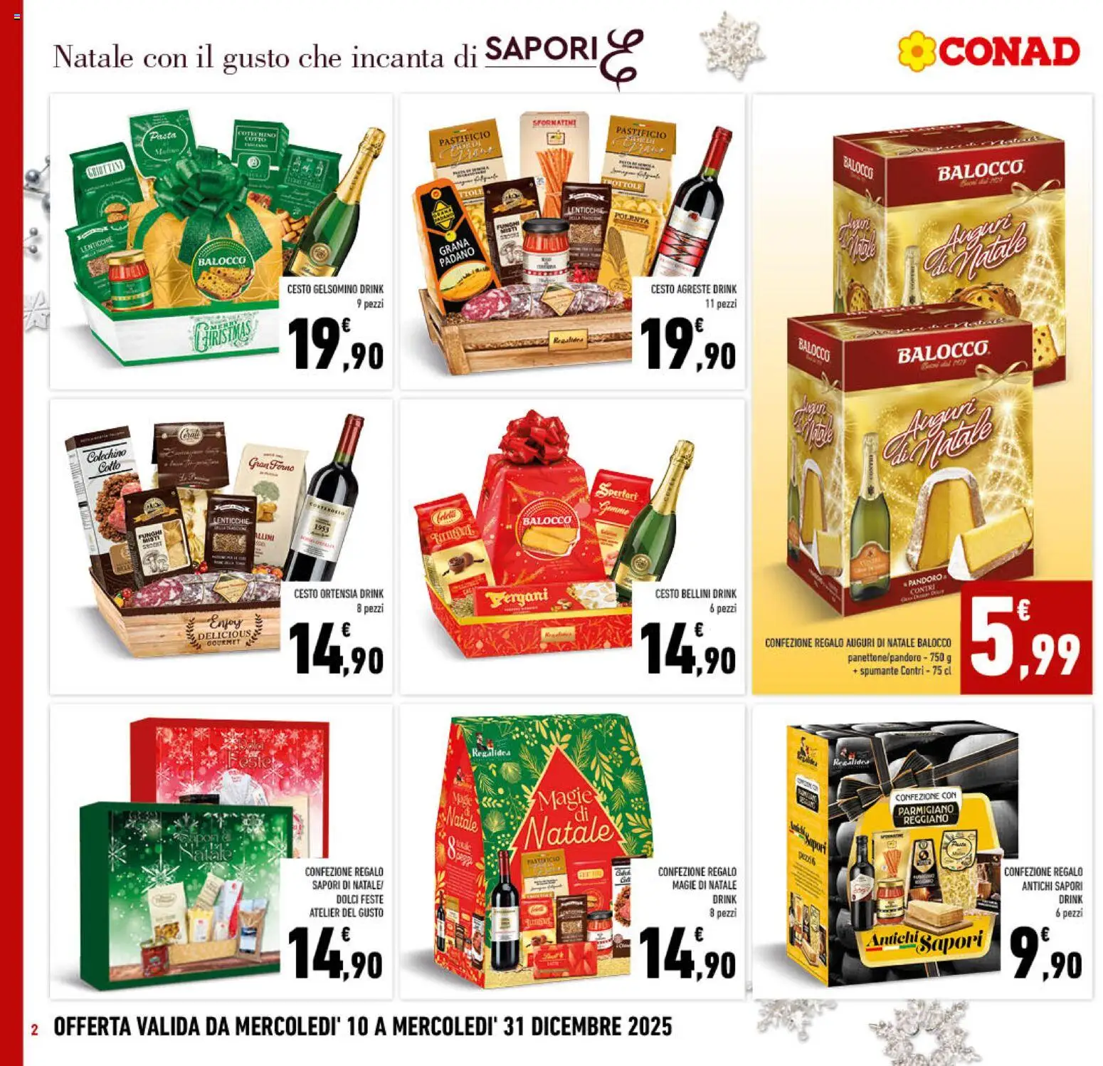 Volantino Conad del 10.12.2025 | Pagina: 2 | Prodotti: Lenticchie, Forno, Parmigiano, Cotechino