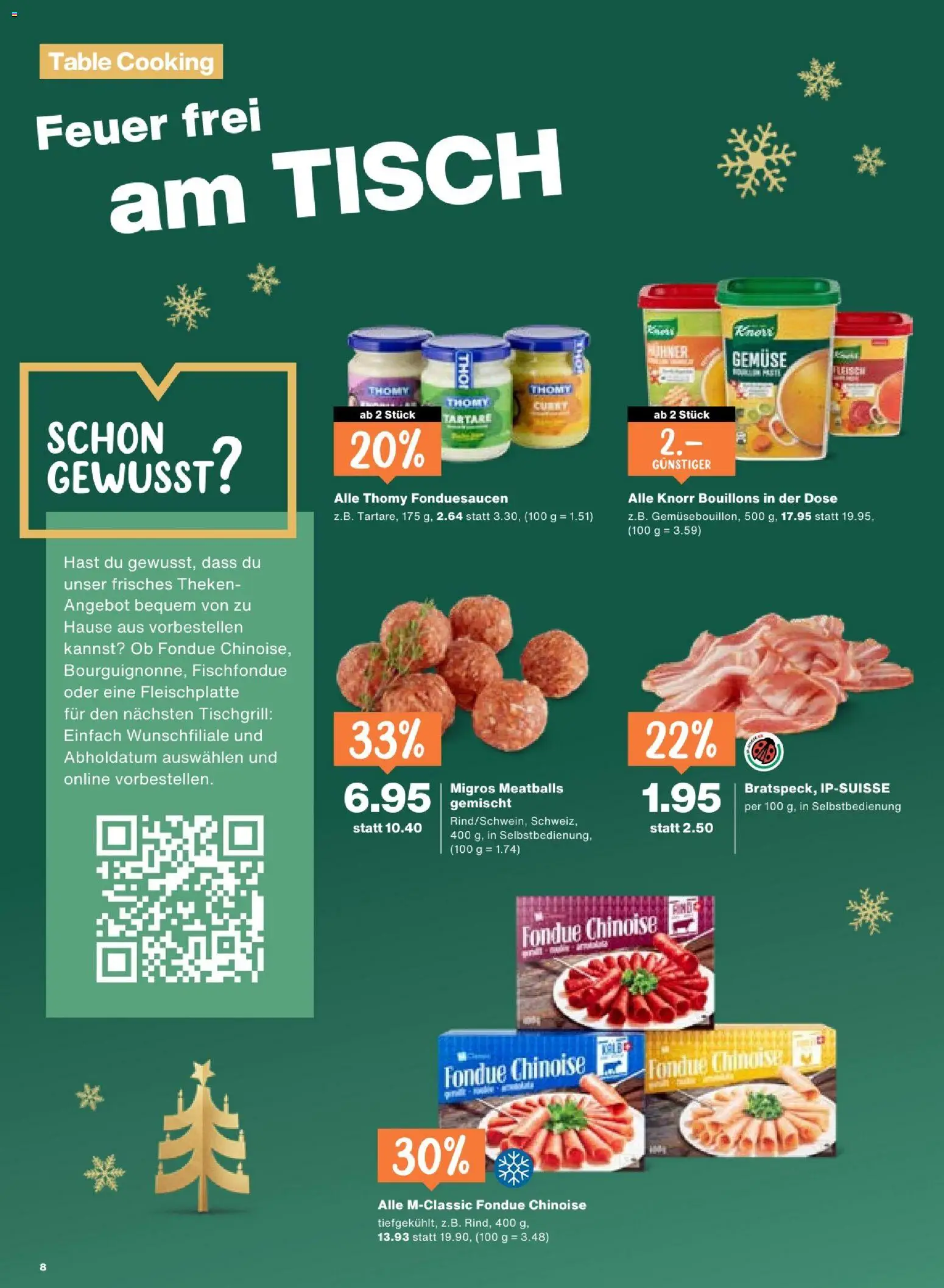 Migros Aktionen – gültig ab 16.12.2025 | Seite: 8 | Produkte: Tisch, Gemüse, Fondue
