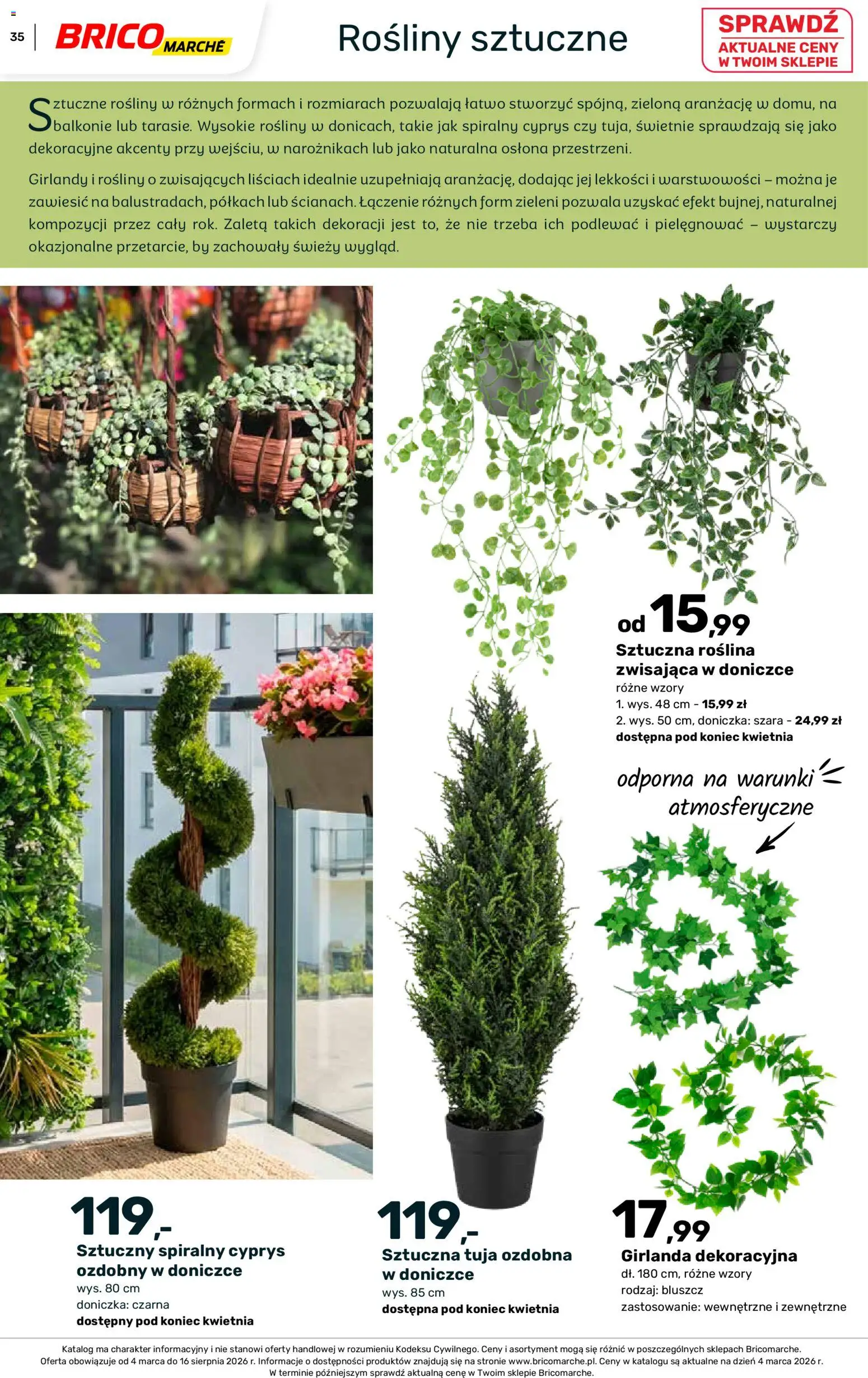 Brico Marché gazetka - Wiosna od 04.03.2026 | Strona: 35 | Produkty: Doniczka, Rosliny