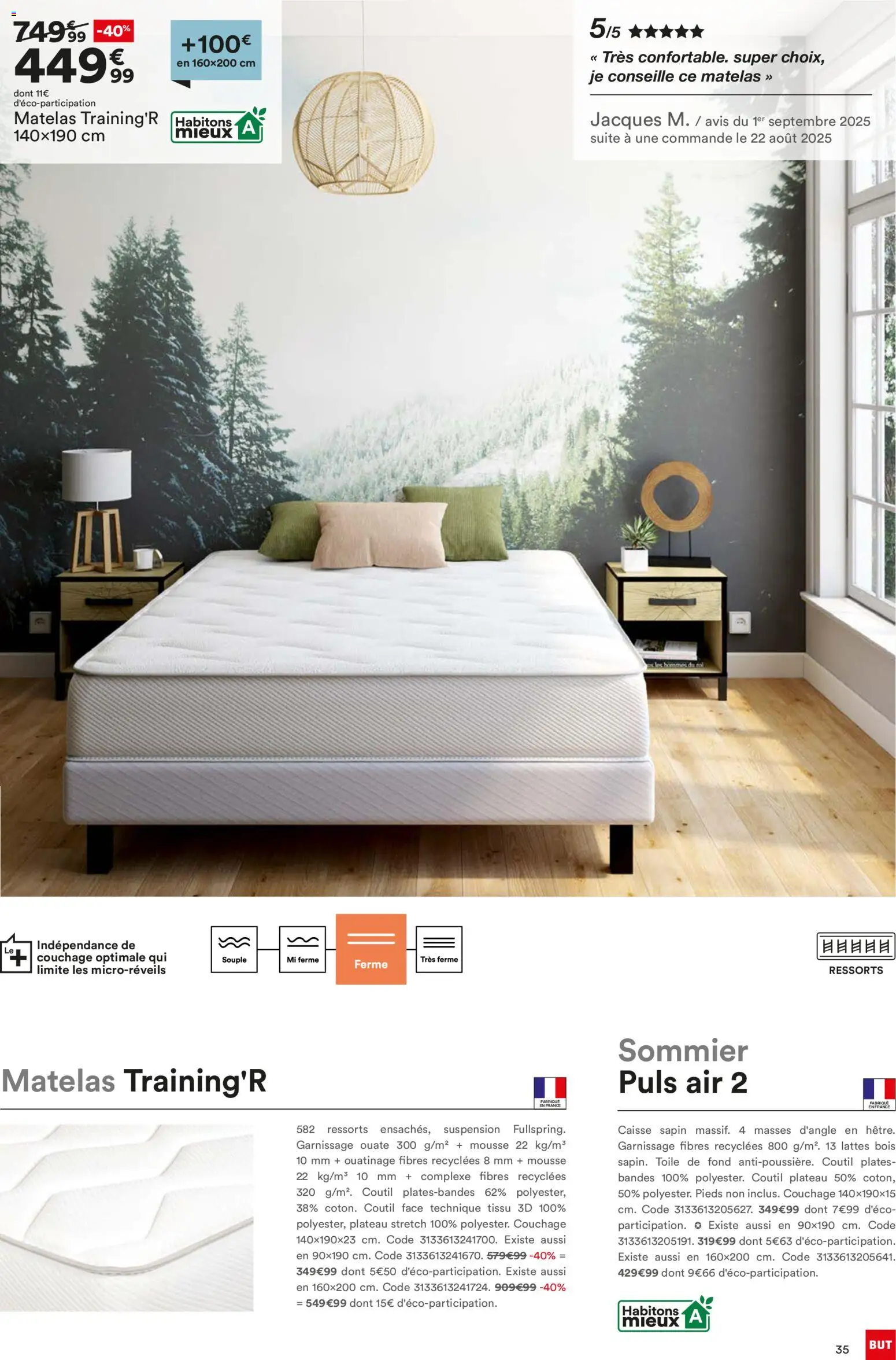 {H1} | Page: 35 | Produits: Plateau, Mousse, Suspension, Sommier