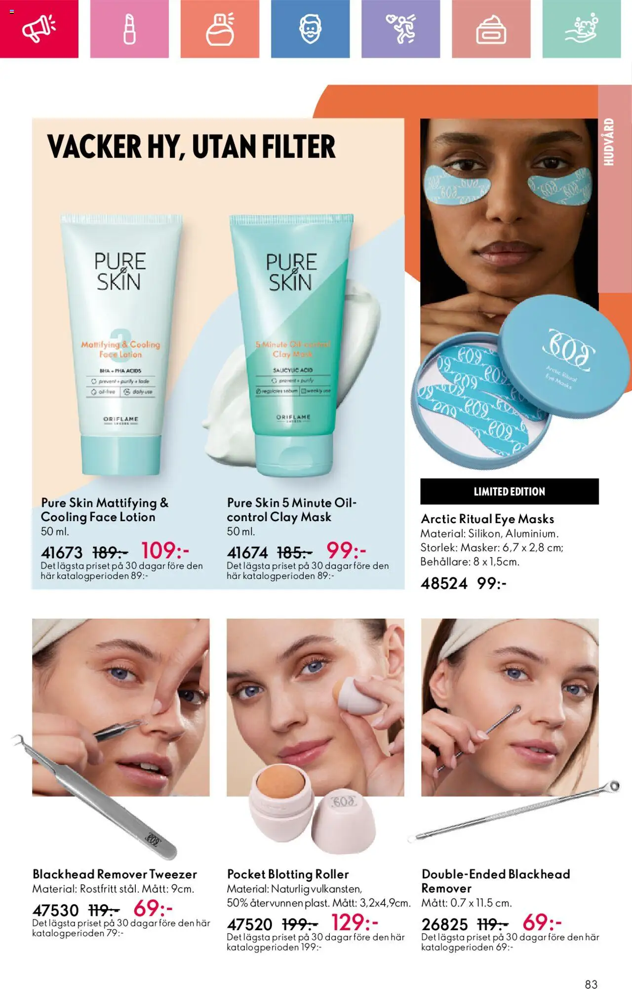 Oriflame reklamblad aktuell från 24.08.2025 | Sida: 83 | Produkter: Mask, Roller, Filter