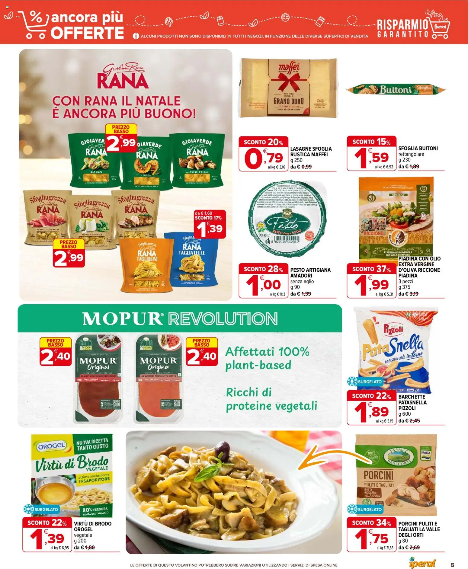 Volantino Iperal del 27.11.2025 | Pagina: 5 | Prodotti: Prosciutto Cotto, Spinaci, Pesto, Piadina