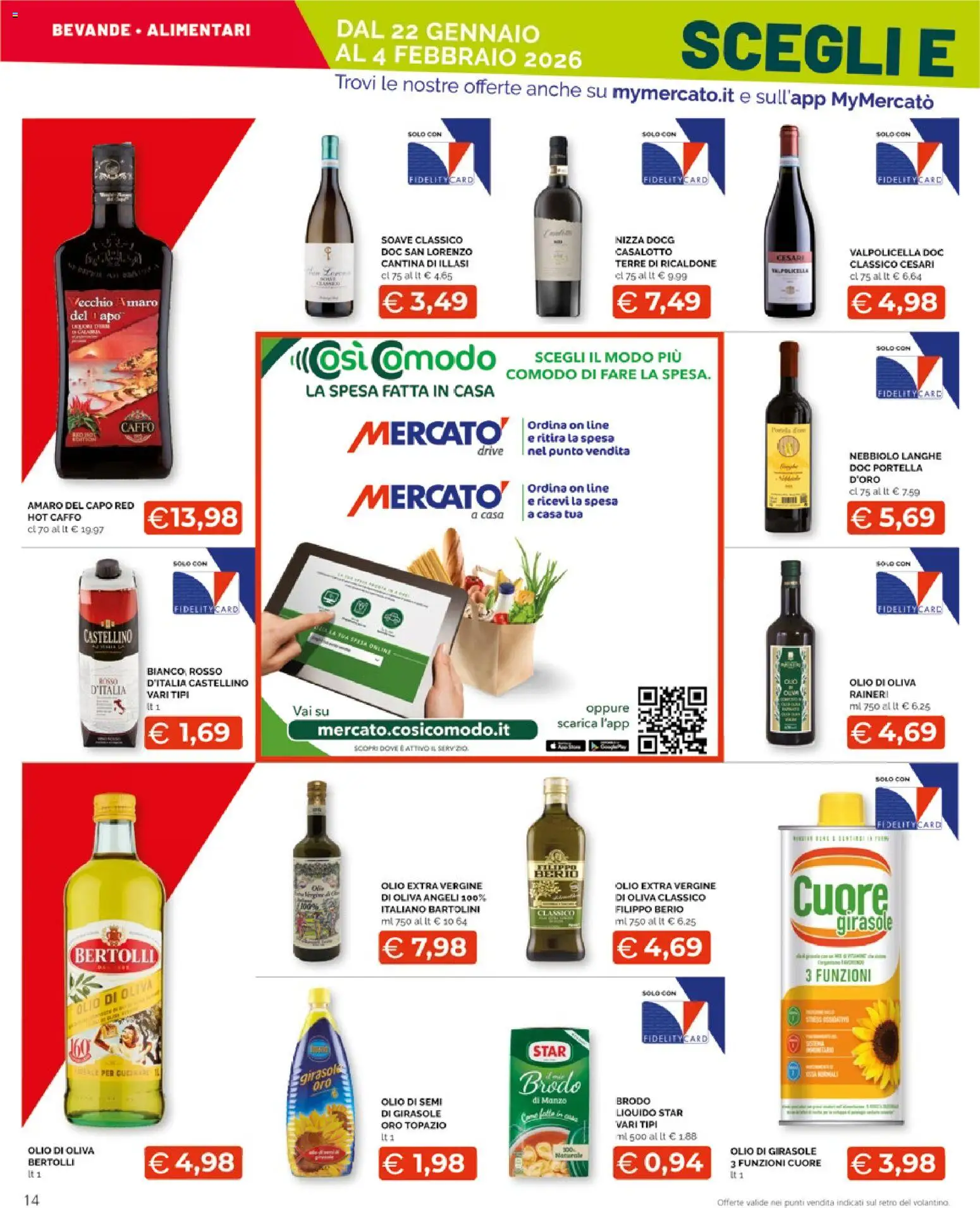 Volantino Mercatò del 22.01.2026 | Pagina: 14 | Prodotti: Manzo, Olio, Olio extra vergine, Amaro