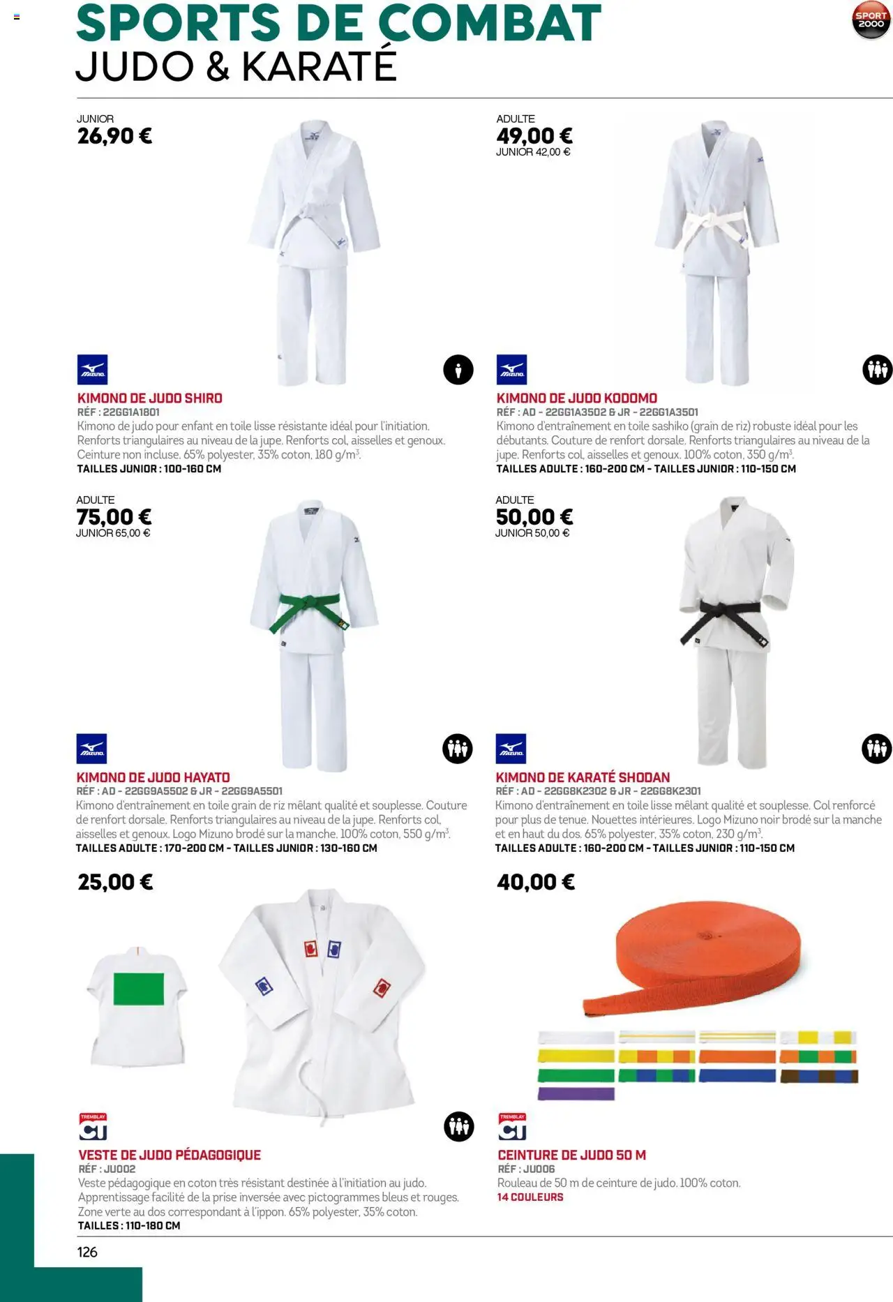 {H1} | Page: 126 | Produits: Ceinture, Rouleau, Veste, Riz