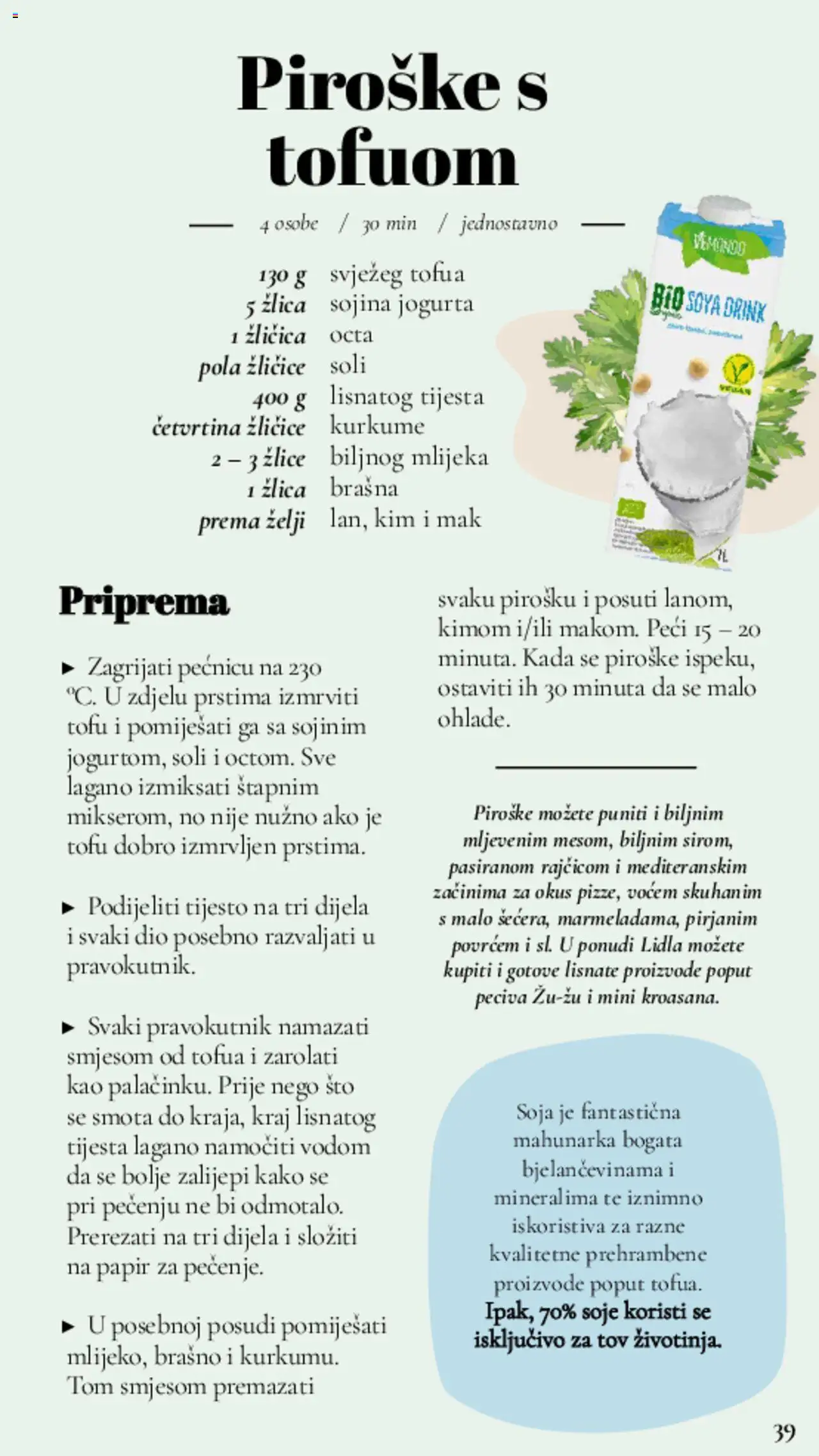 Lidl katalog | vrijedi od 11.03.2025 | Stranica: 39 | Proizvodi: Brašno, Tofu, Mak, Kim