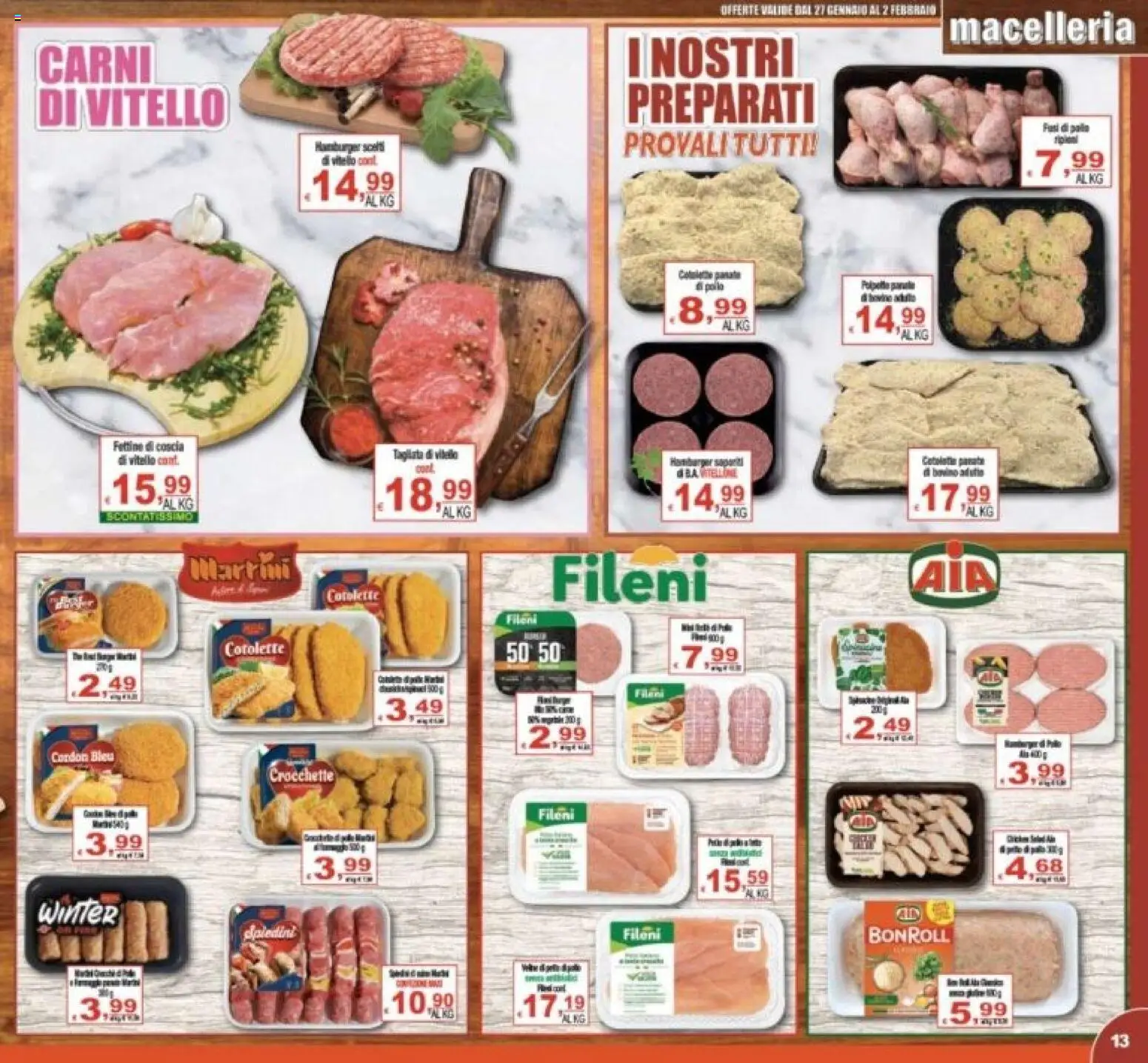 Volantino CTS del 27.01.2026 | Pagina: 13 | Prodotti: Bovino, Pollo, Crocchette, Vitello