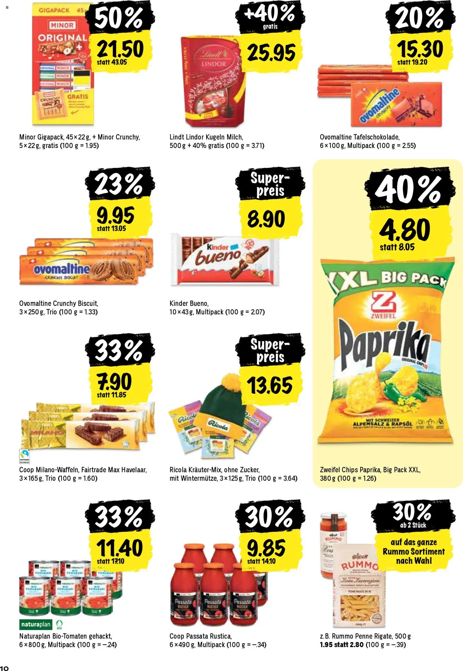 Coop Aktionen – gültig ab 15.01.2026 | Seite: 10 | Produkte: Rapsöl, Milch, Pasta, Chips