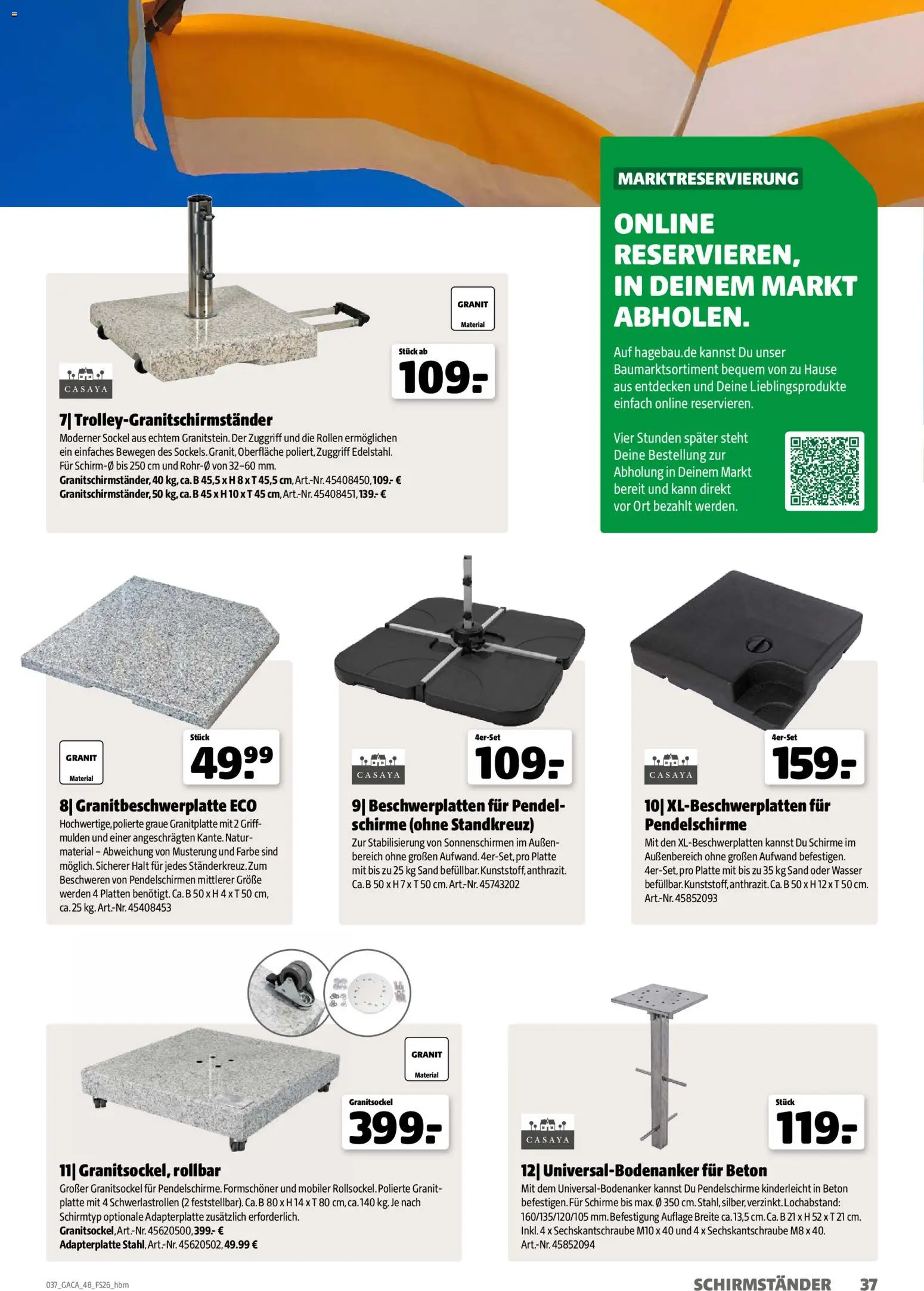 Hagebau Gartenmöbelsortiment – gültig ab 02.03.2026 | Seite: 37 | Produkte: Wasser