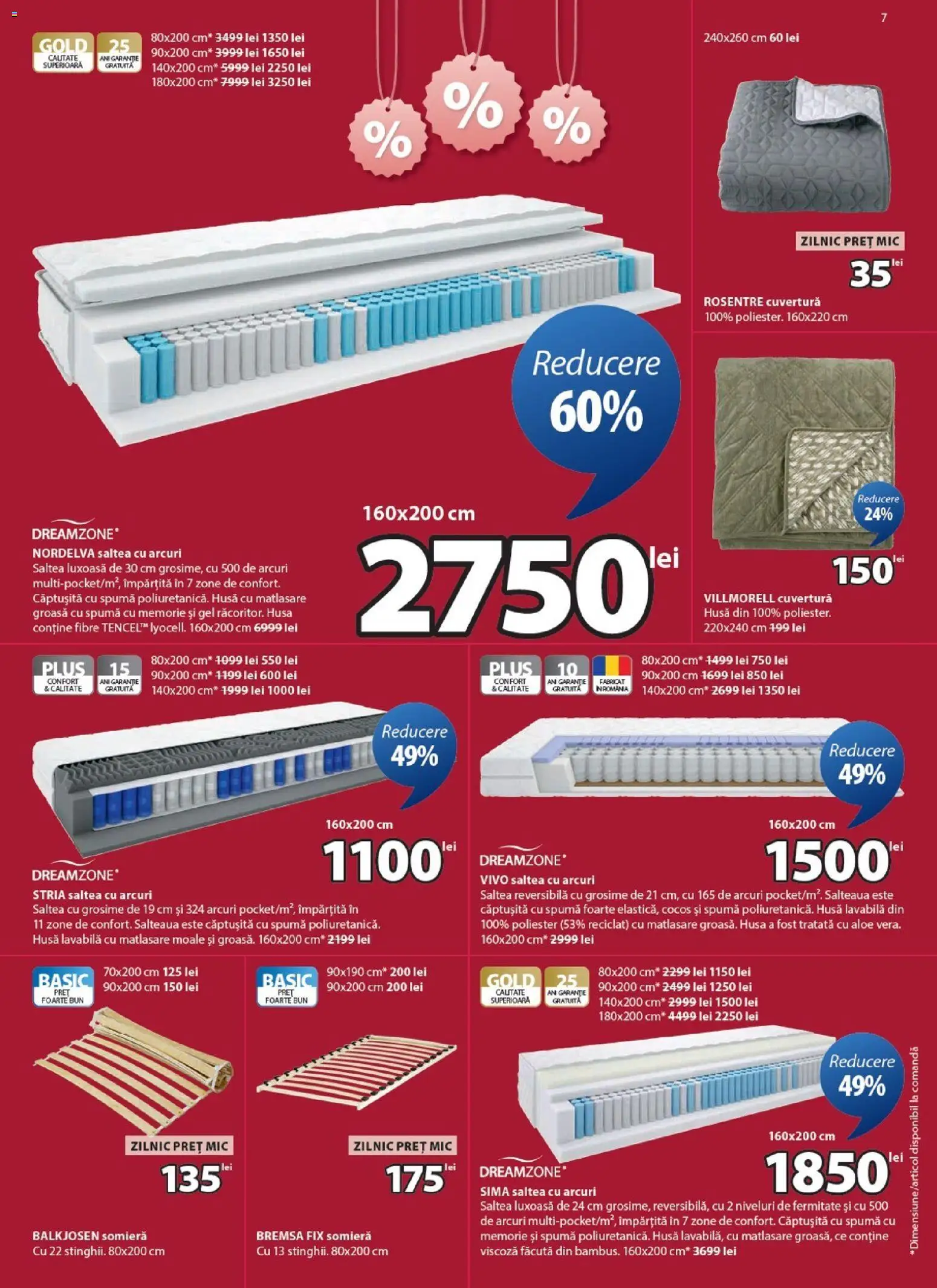 Noul catalog JYSK – valabil de la 24.01.2026 | Pagină: 7 | Produse: Memorie, Cuvertură, Saltea, Türk kahvesi öğütme değirmeni