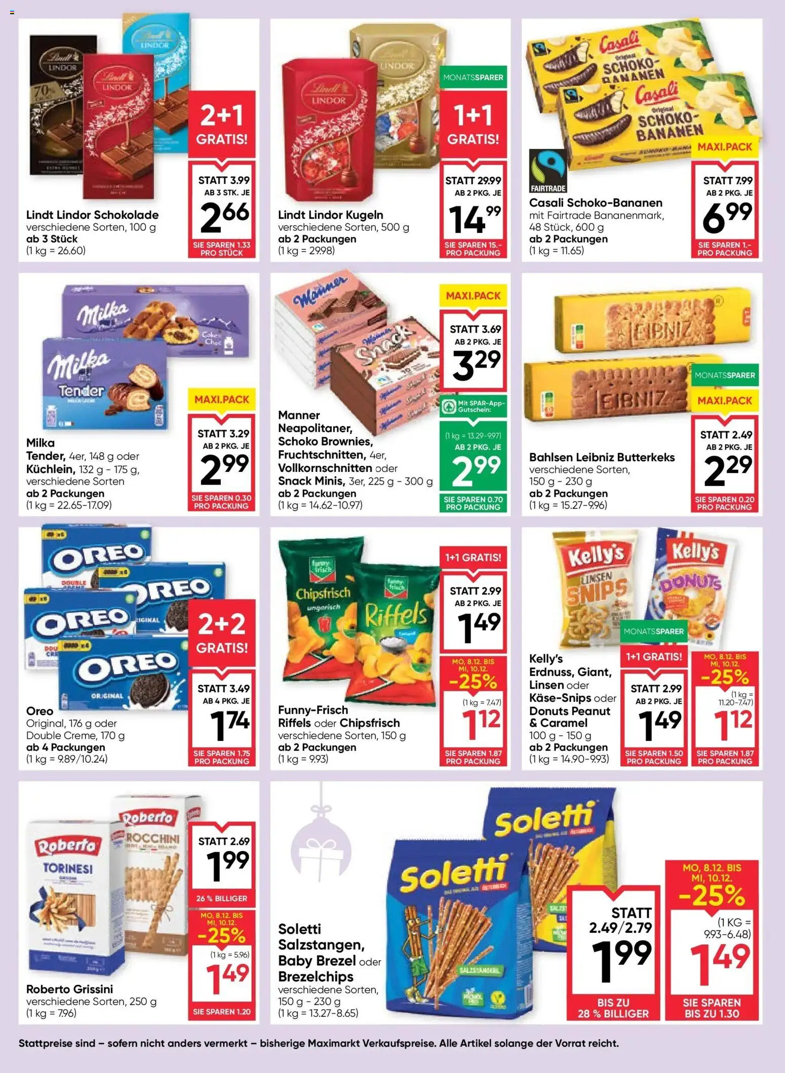 Maximarkt Vöcklabruck, Ried gültig ab 04.12.2025 | Seite: 12 | Produkte: Schokolade, Bananen