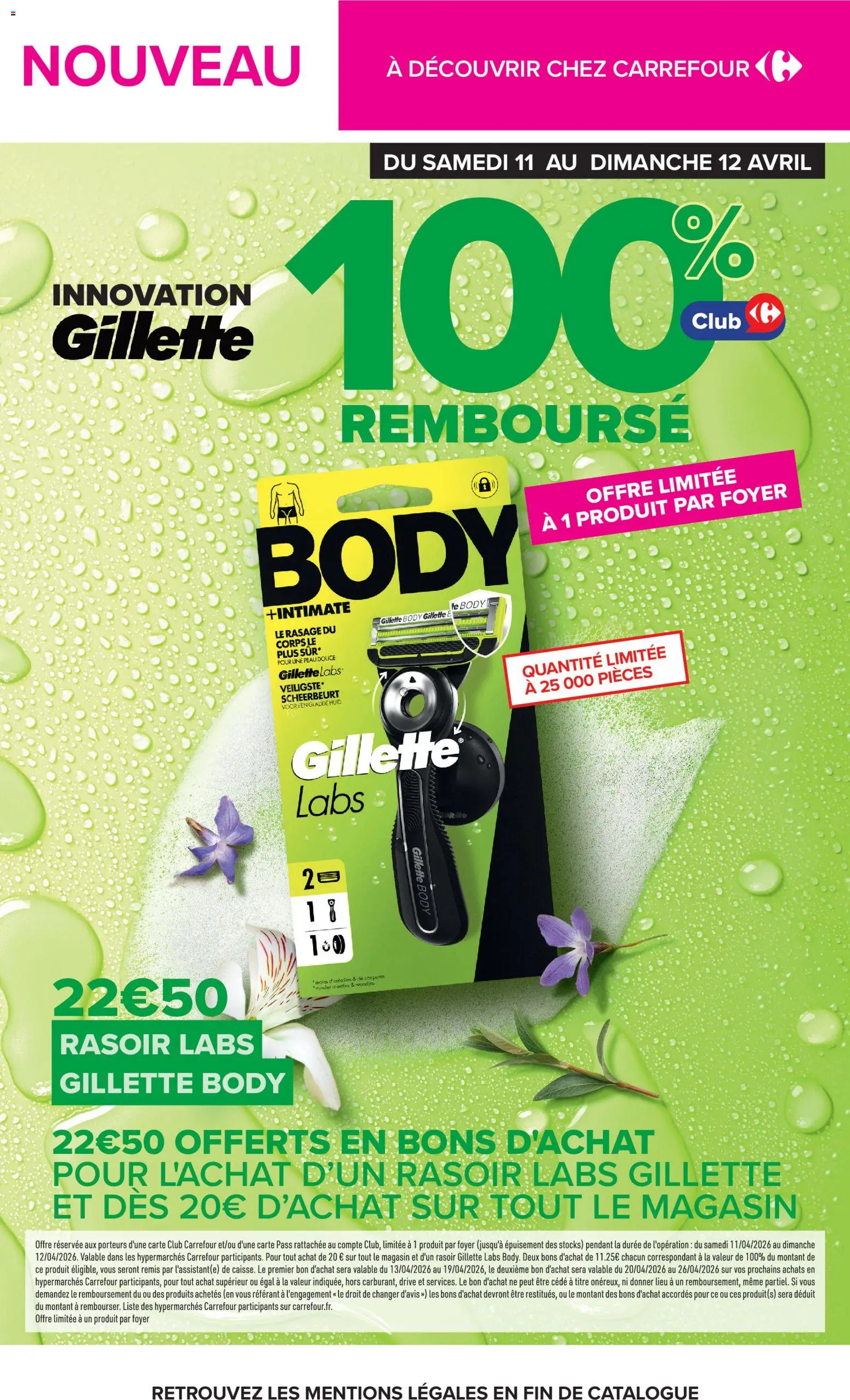 {H1} | Page: 2 | Produits: Body, Rasoir, Gillette Labs