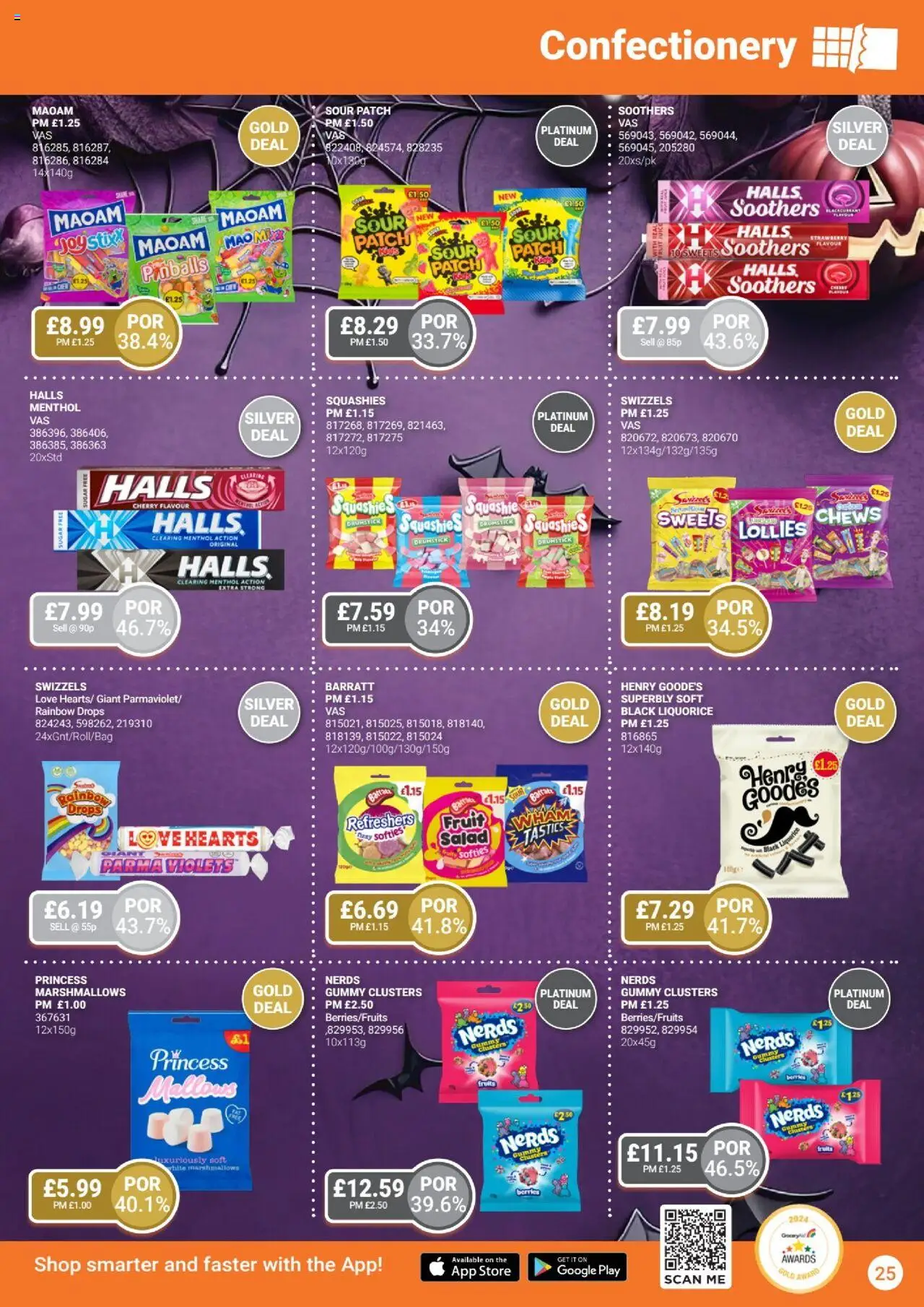 {H1} | Page: 25 | Products: Marshmallows, Juice, Papier carton, Agrafeuse