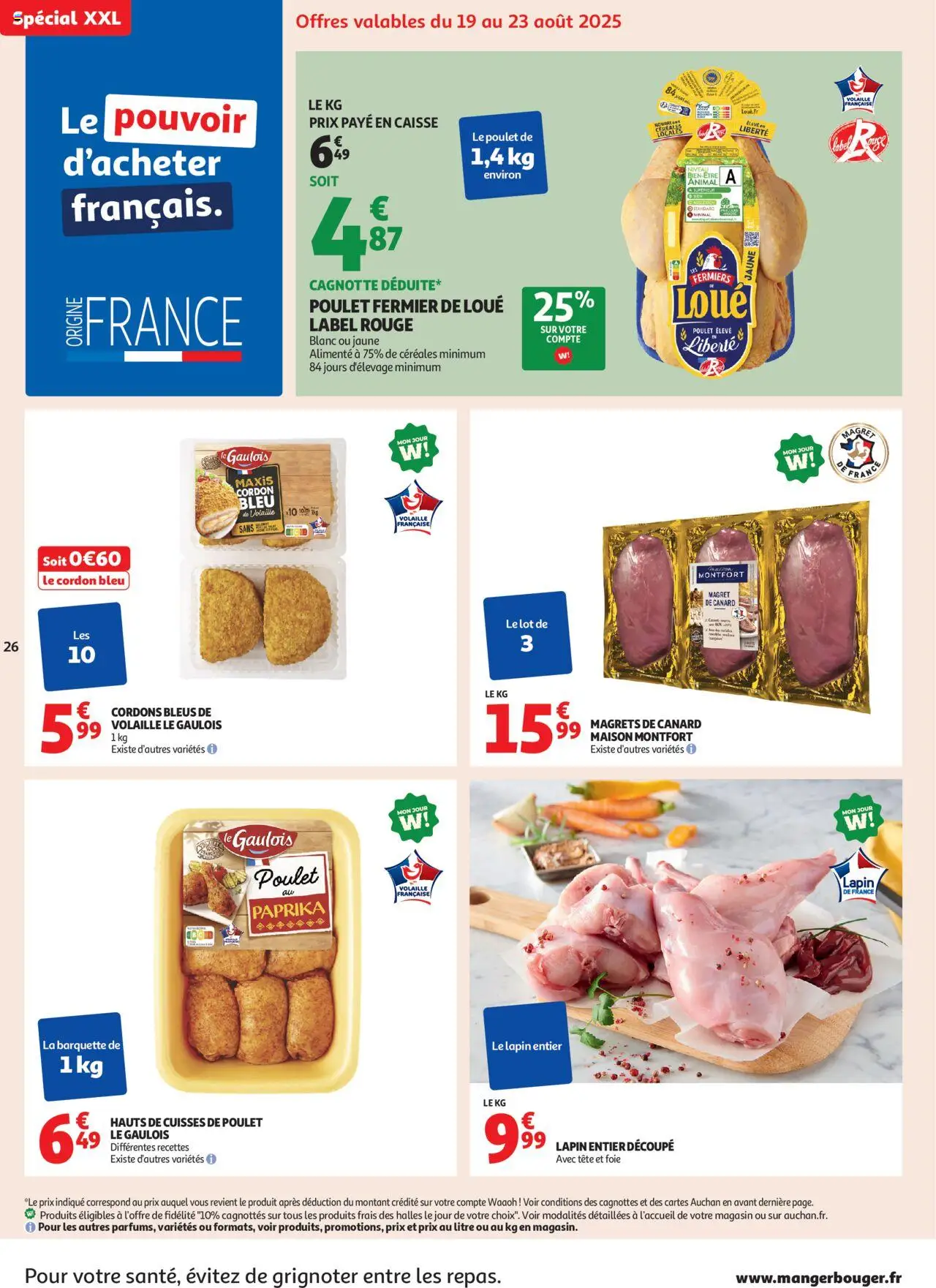  | Page: 26 | Produits: Magret de canard, Paprika, Cuisses de poulet, Cordon bleu