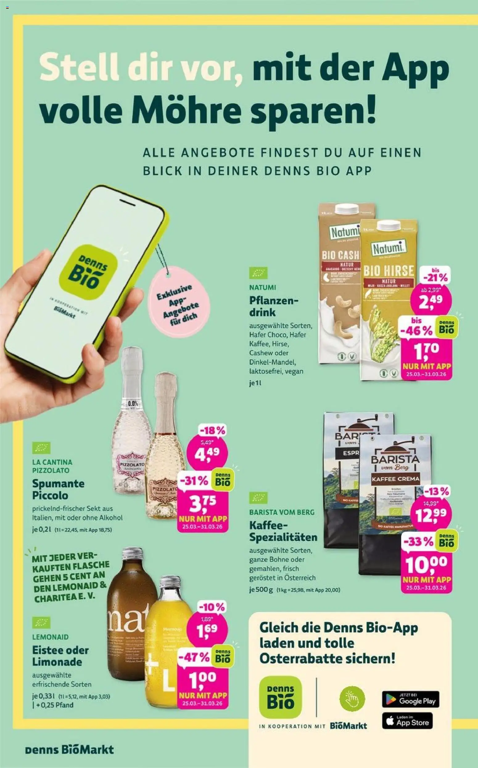 Denns BioMarkt Angebote – gültig ab 25.03.2026 | Seite: 2 | Produkte: Kaffee, Sekt, Limonade