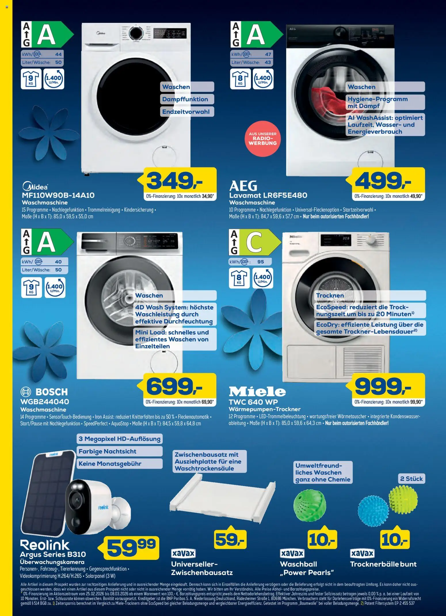 Euronics Prospekt 	 – gültig ab 25.02.2026 | Seite: 2 | Produkte: Miele, Bosch, Waschmaschine, Wasser