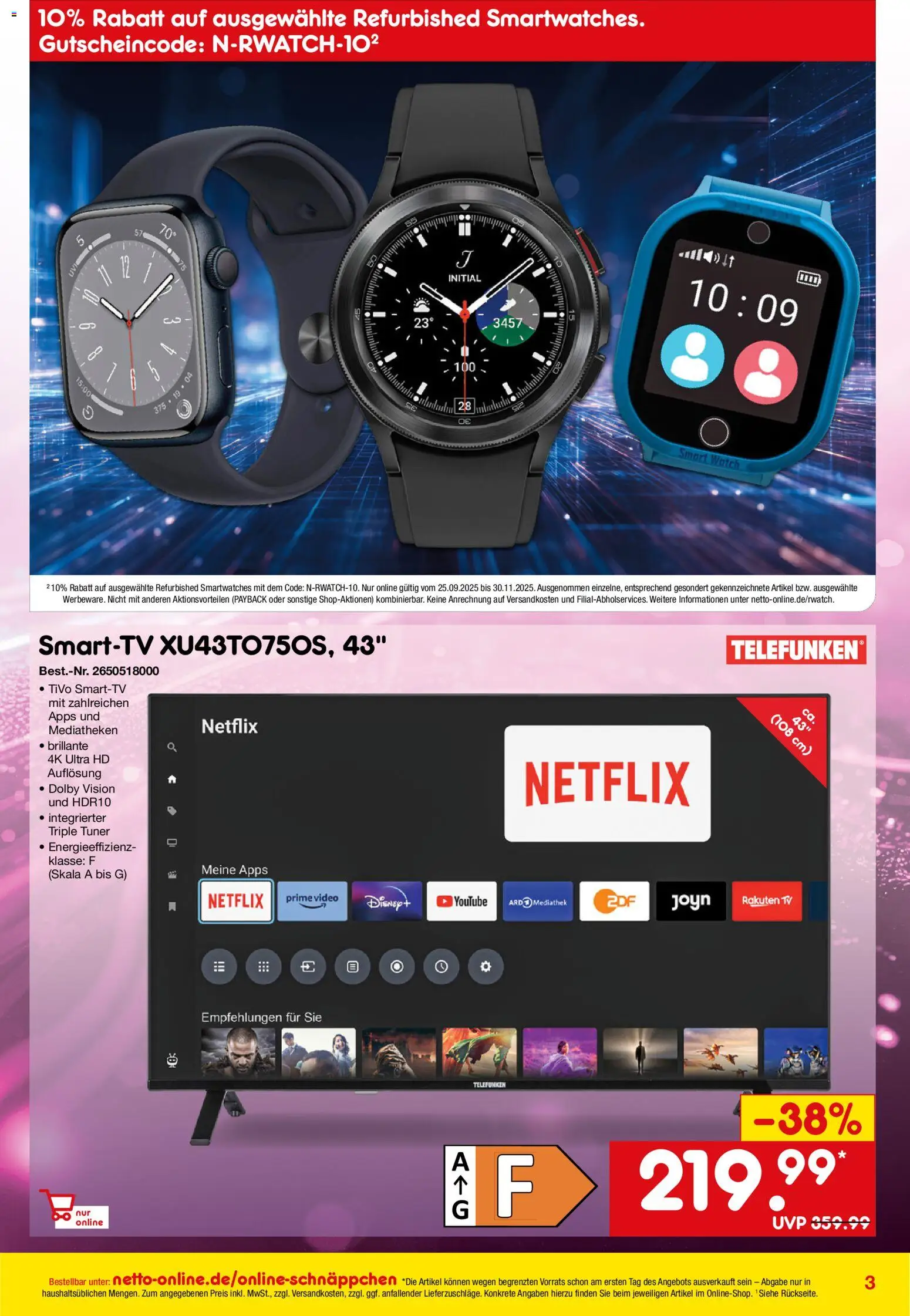 Netto Marken-Discount Online-Sonderangebote Sale – gültig ab 25.09.2025 | Seite: 3