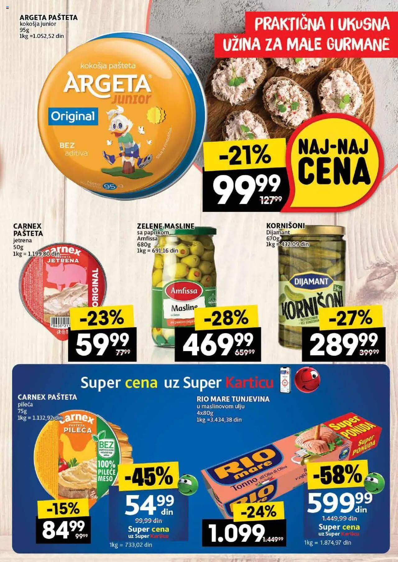 Idea katalog - važi od 24.07.2025 | Strana: 33 | Proizvode: Masline, Kornišoni, Rio mare, Pašteta