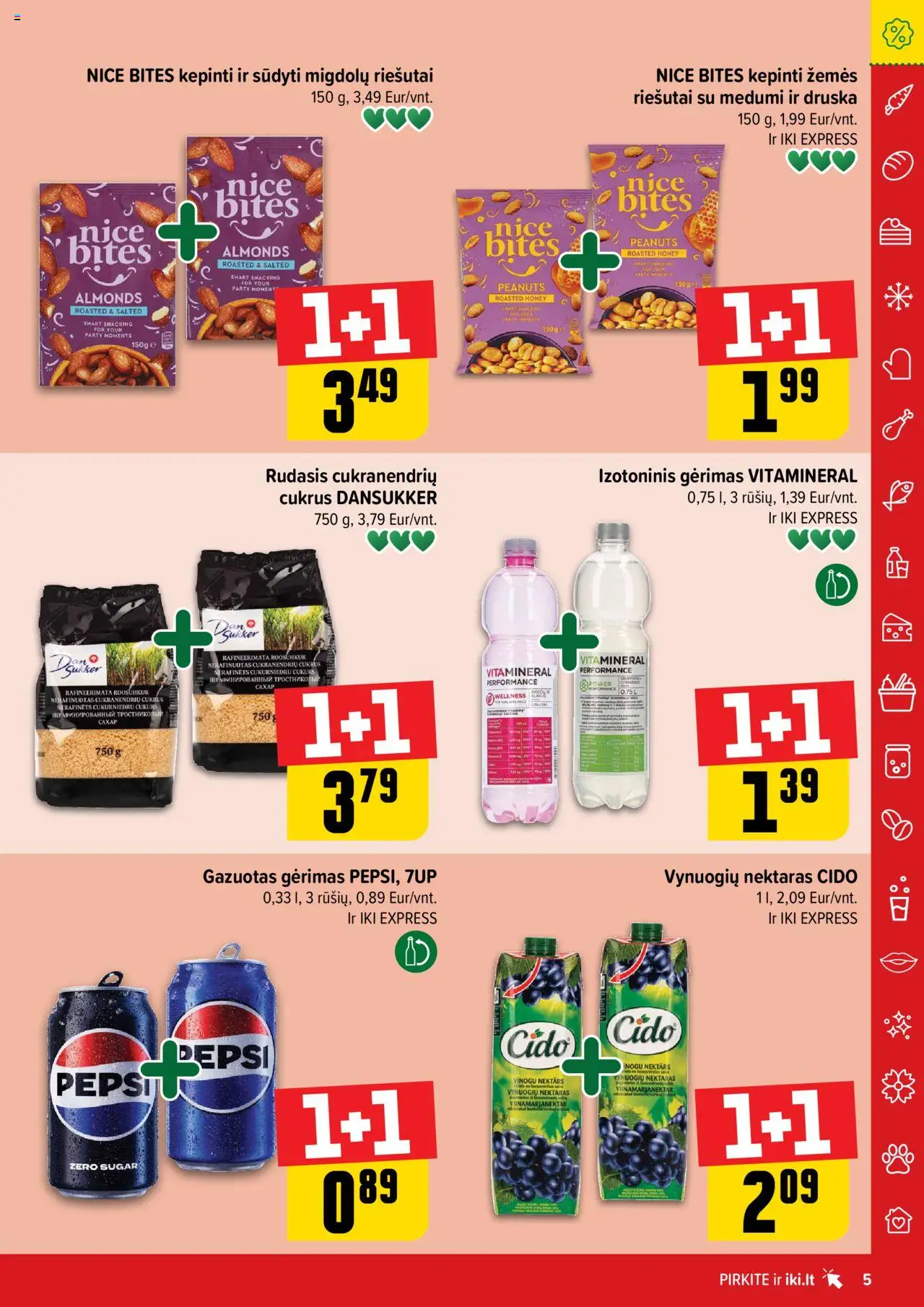 IKI akcijos nuo 13.10.2025 | Puslapis: 5 | Prekių: Riešutai, Cukrus, Druska