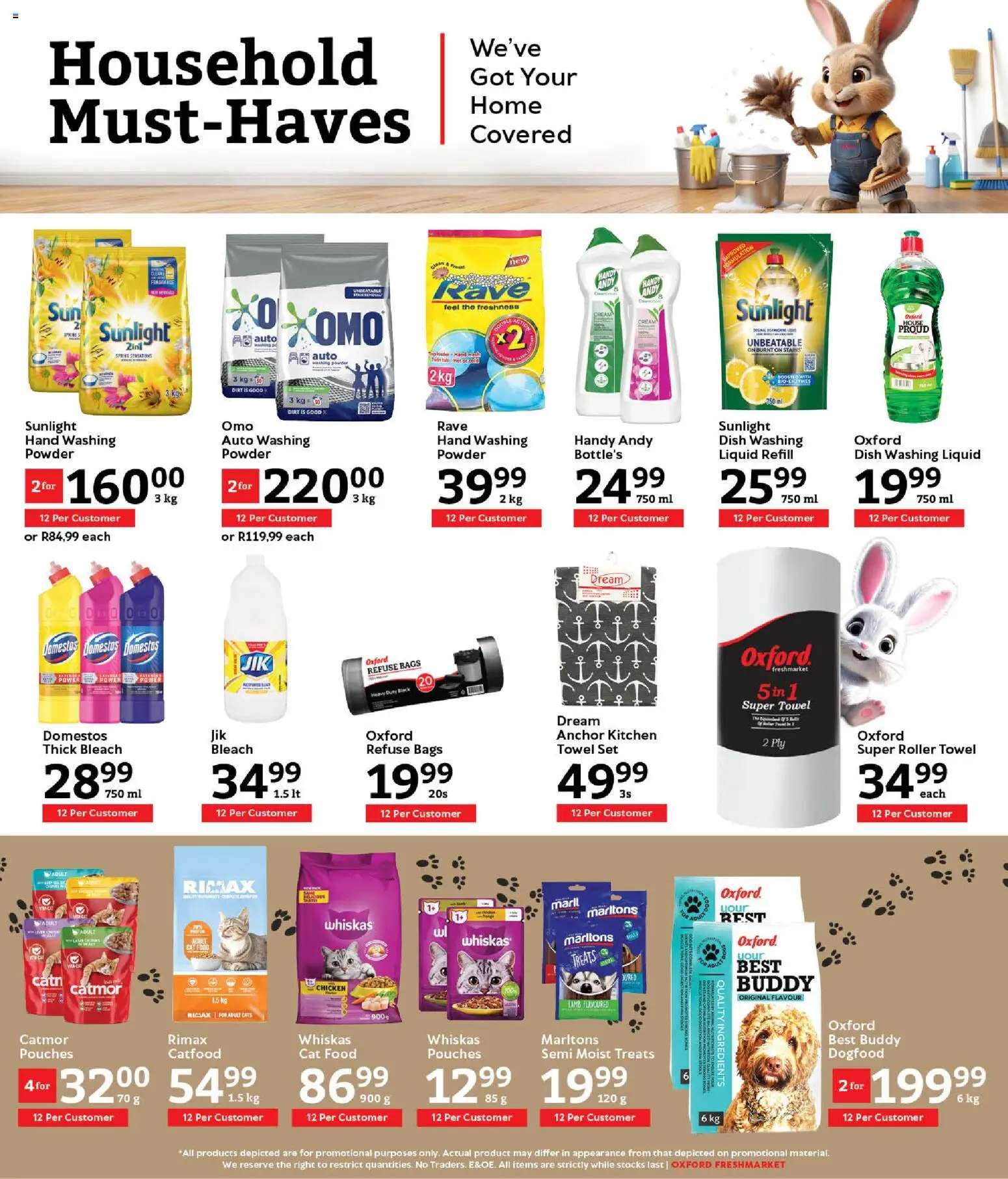 New Oxford Freshmarket catalogue – valid from 03.03.2026 | Page: 15 | Products: Powder, Refuse bags, Washing powder, Peach