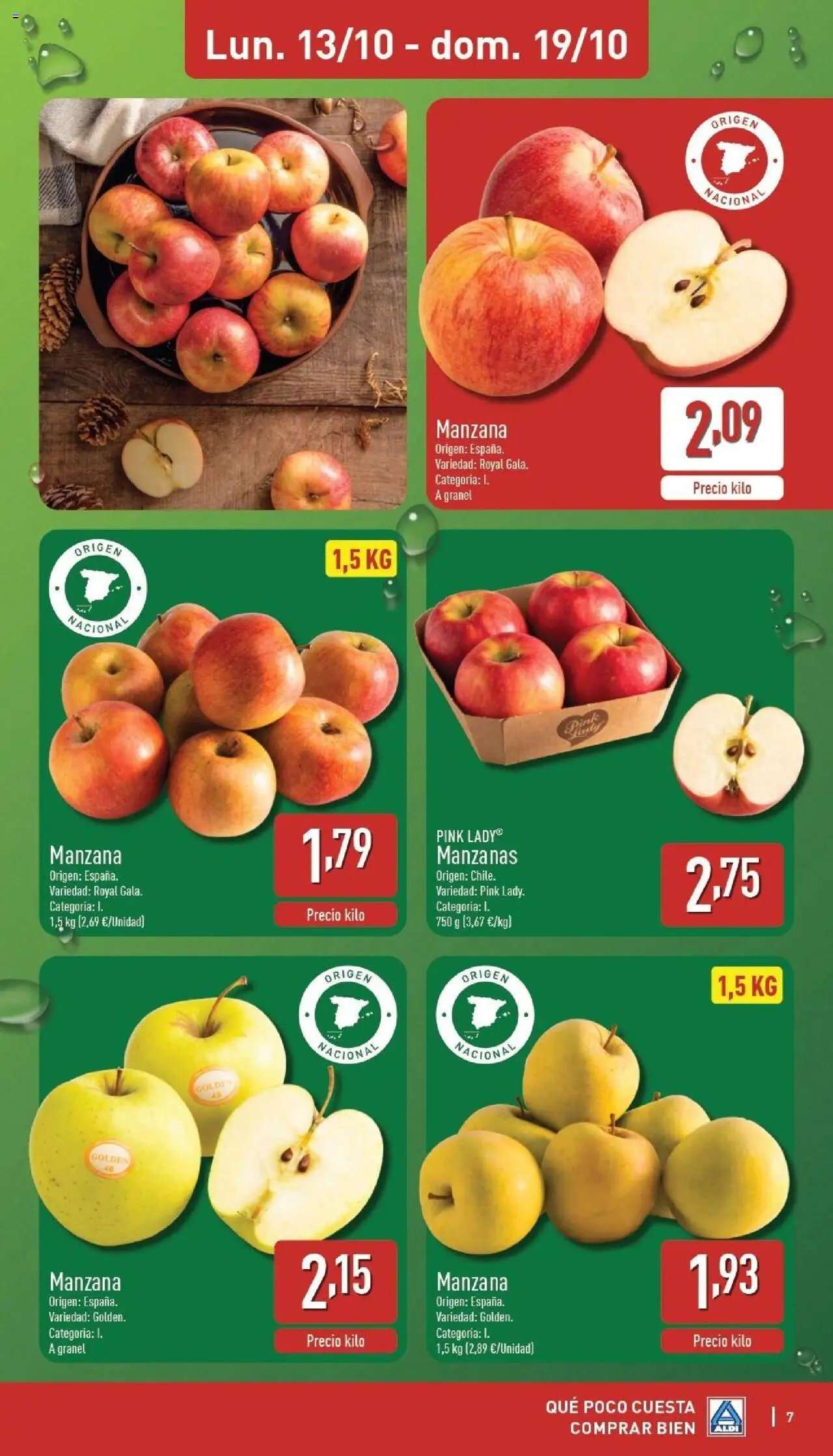 Aldi folleto Península │ válido desde el 13.10.2025 | Página: 7 | Productos: Manzanas, Manzana
