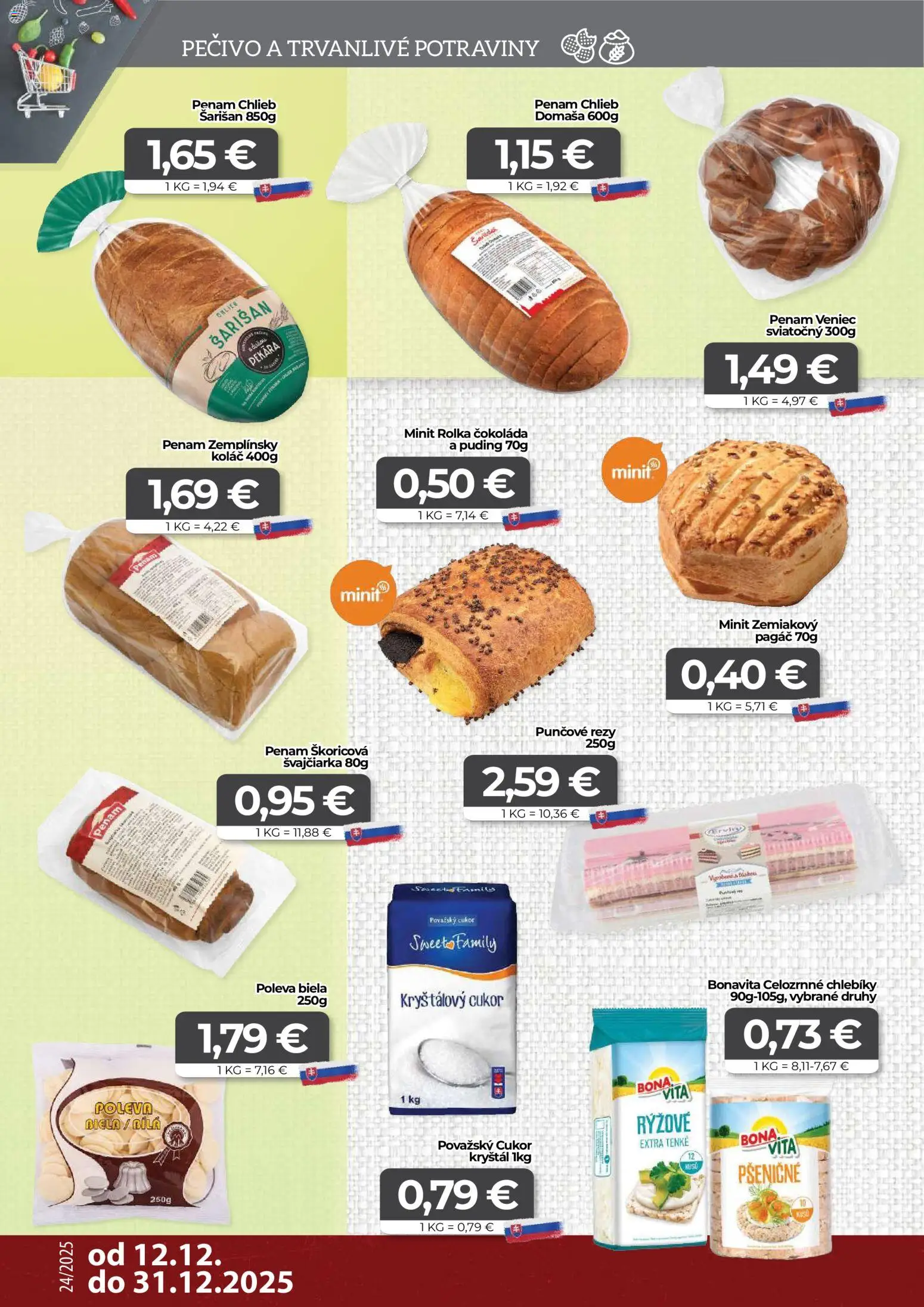 Nové CBA Komfos akcie – leták je platný od 12.12.2025 | Strana: 8 | Produkty: Puding, Koláč, Čokoláda, Cukor