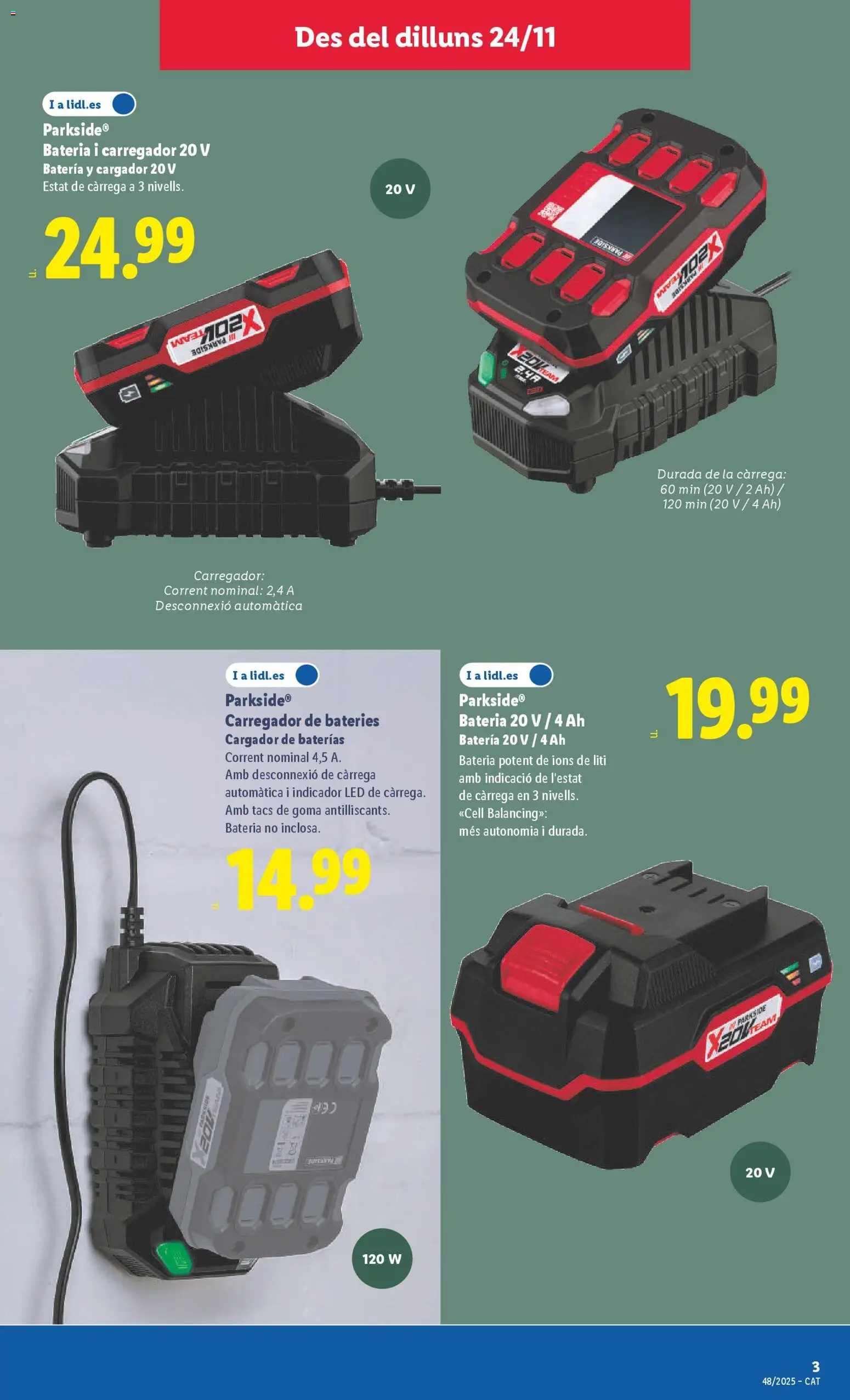 Lidl - Black Friday │ válido desde el 24.11.2025 | Página: 5 | Productos: Batería