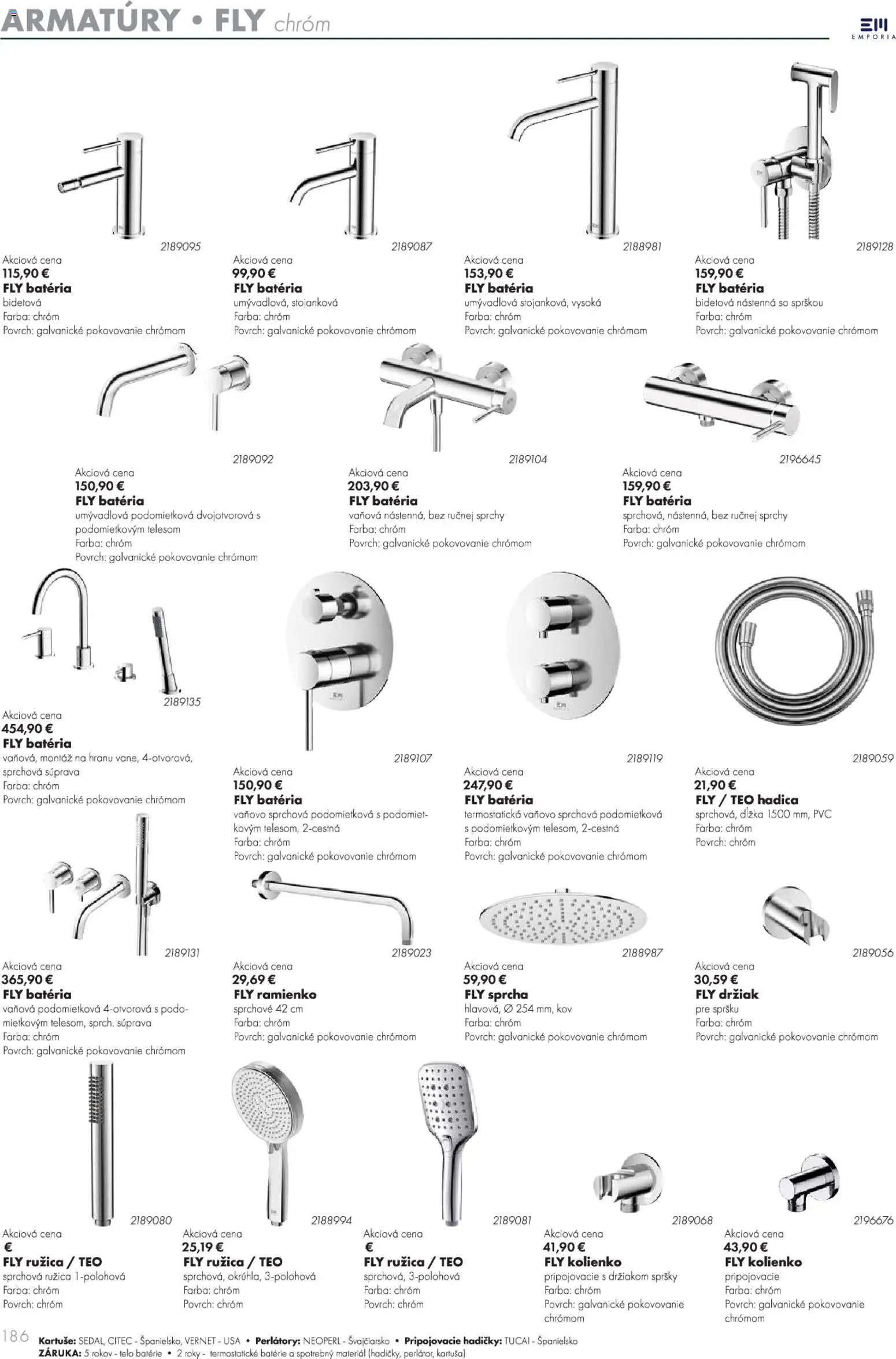 Nové Ingema akcie – leták je platný od 29.10.2025 | Strana: 188 | Produkty: Batéria, Sprcha