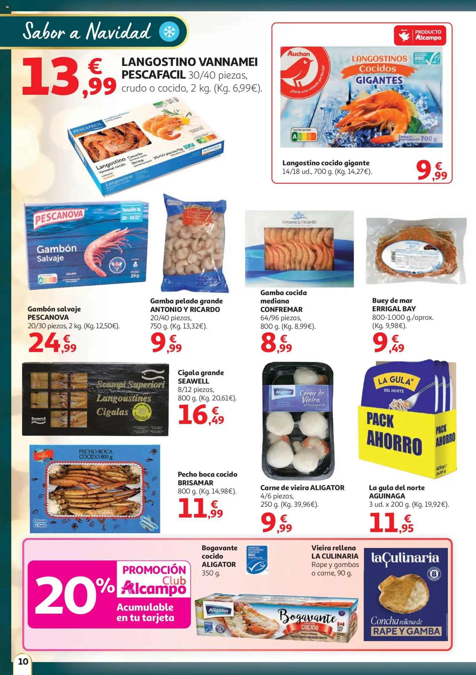 Alcampo - HG Nacional  │ válido desde el 11.12.2025 | Página: 10 | Productos: Langostino, Gamba