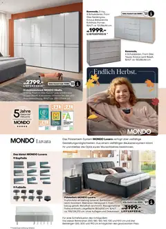 Ostermann Endlich Herbst MONDO Prospekt ab 25.10.2025 gültig | Seite: 21 | Produkte: Bett, Drehtürenschrank, Polsterbett