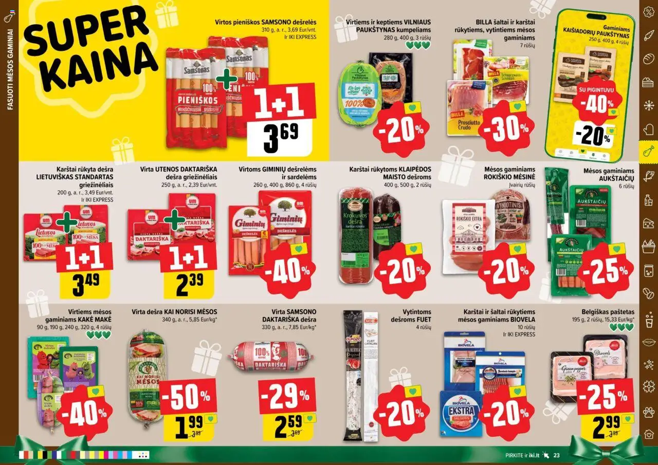 IKI akcijos nuo 20.10.2025 | Puslapis: 12 | Prekių: Dešrelės, Saliamis, Dešra