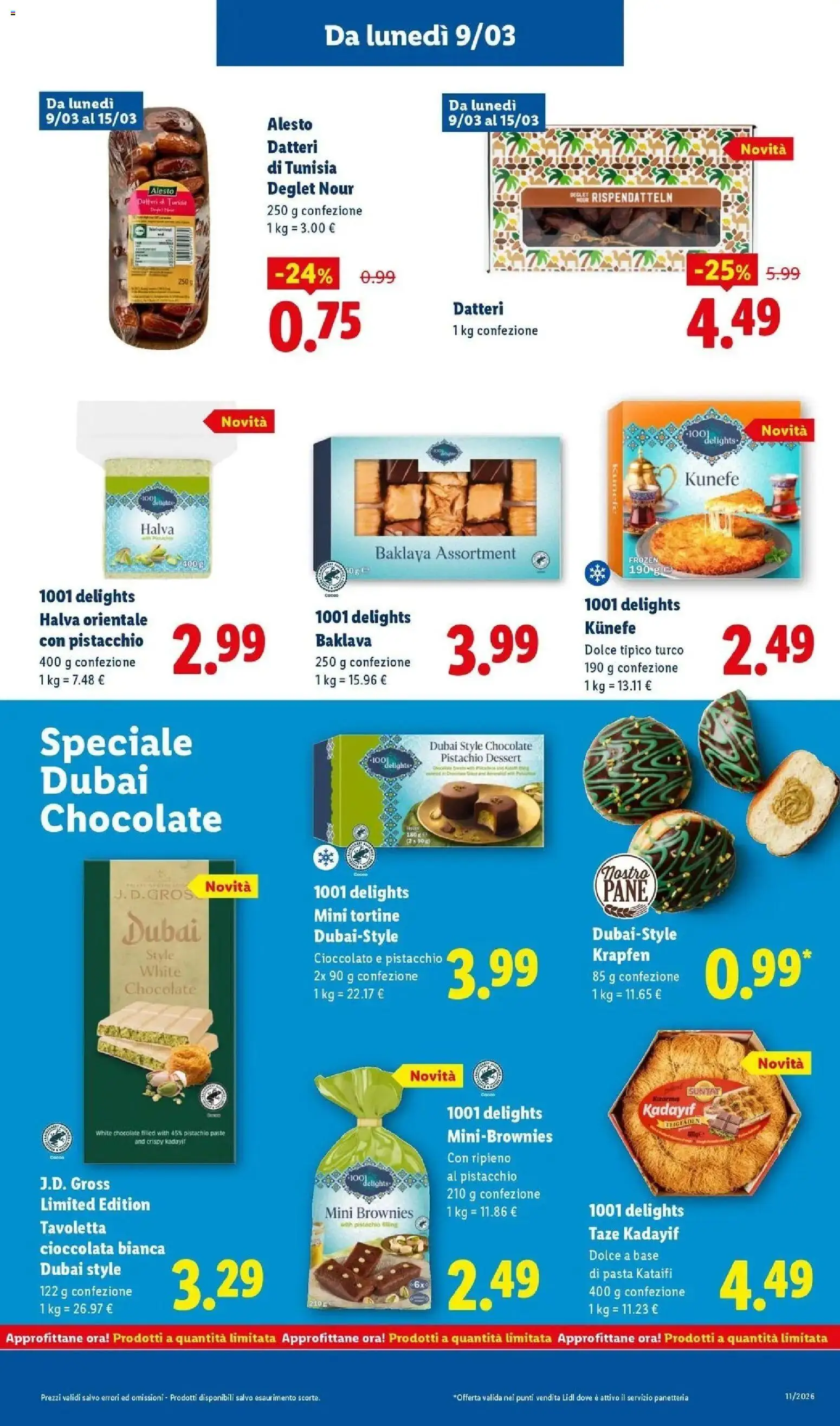 Volantino Lidl del 09.03.2026 | Pagina: 23 | Prodotti: Pane, Cioccolato, Pasta