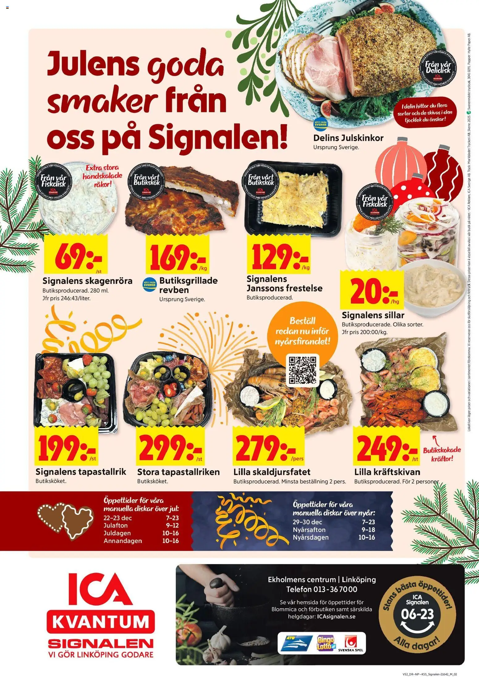 ICA Kvantum reklamblad aktuell från 22.12.2025 | Sida: 10 | Produkter: Kräftor, Räkor, Papper, Spel