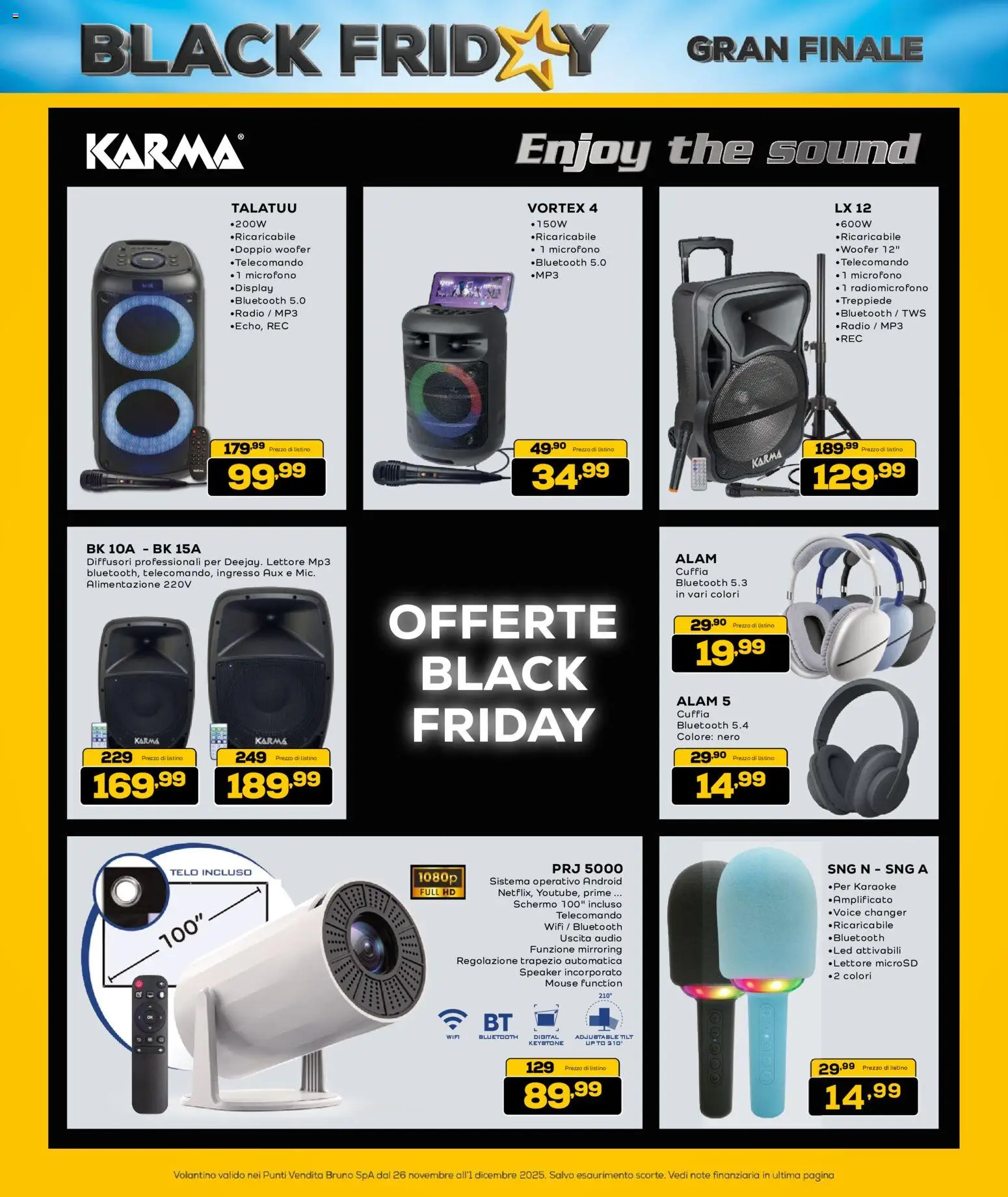 Volantino Euronics del 26.11.2025 | Pagina: 13 | Prodotti: Telecomando, Mouse, Audio, Microfono