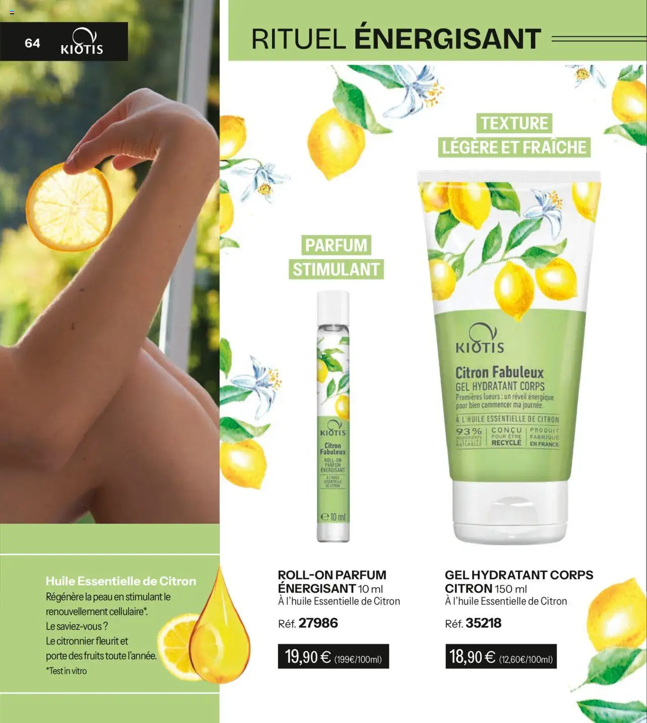 {H1} | Page: 64 | Produits: Huile essentielle, Citron, Réveil, Porte