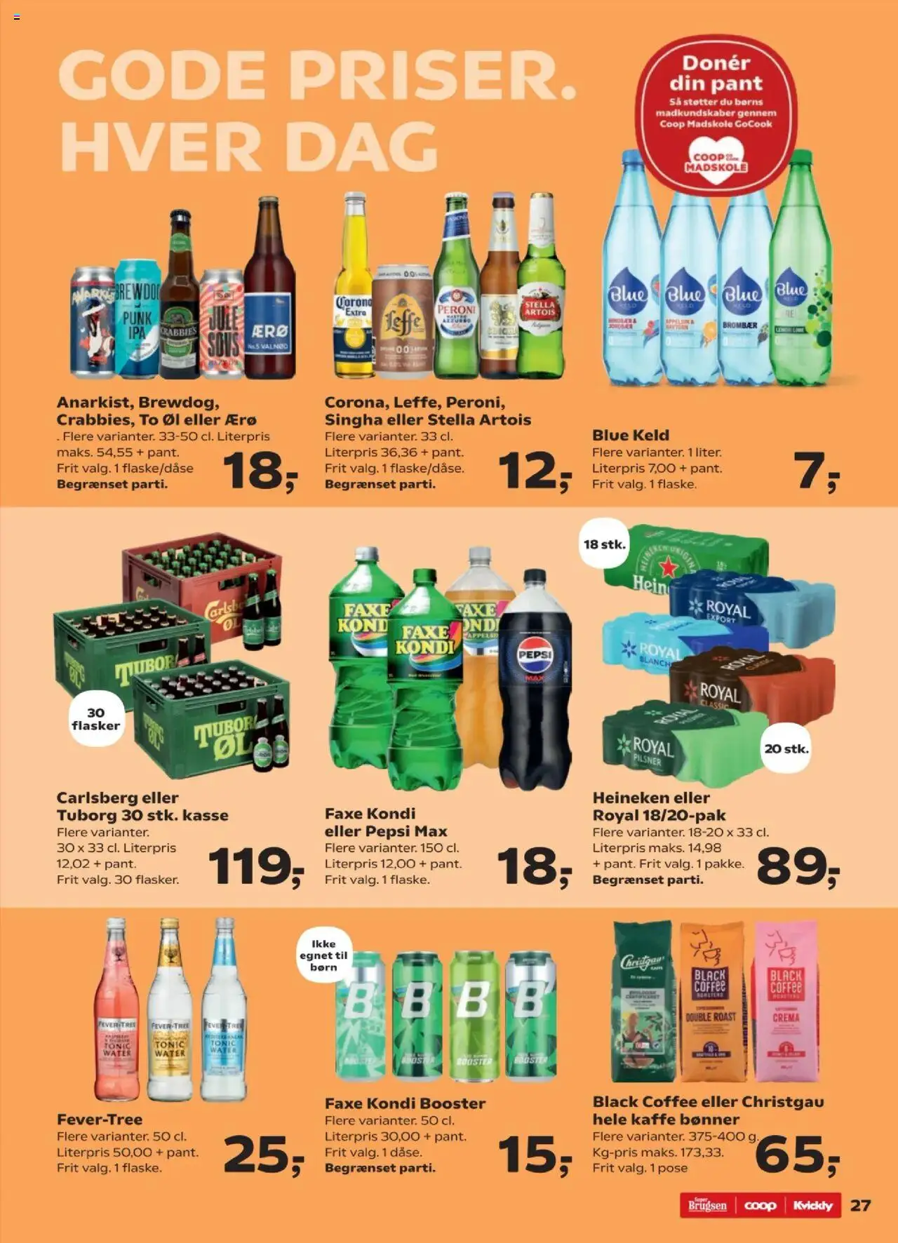 Super Brugsen tilbudsavis – gyldig fra 24.10.2025 | Side: 27 | Produkter: Øl, Jordbær, Lime, Pepsi