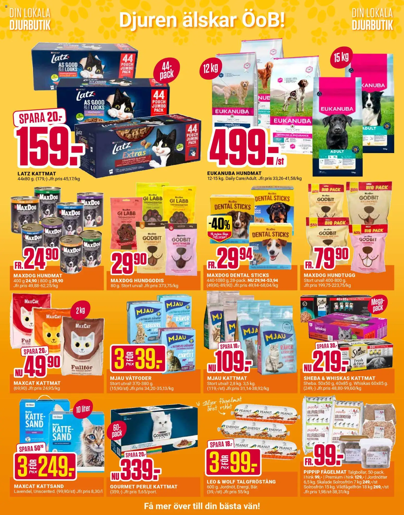 ÖoB reklamblad aktuell från 07.04.2026 | Sida: 3 | Produkter: Hink, Lax, Kattmat, Hundmat