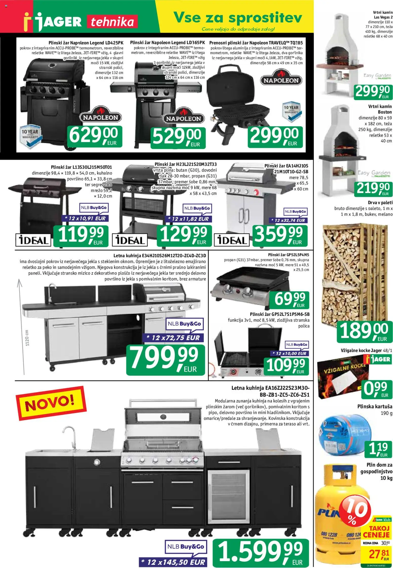 Novi Jager katalog ponudbe – veljaven od 15.04.2026 | Stran: 11 | Izdelki: Plinski žar, Zar, Polica, Kuhinja