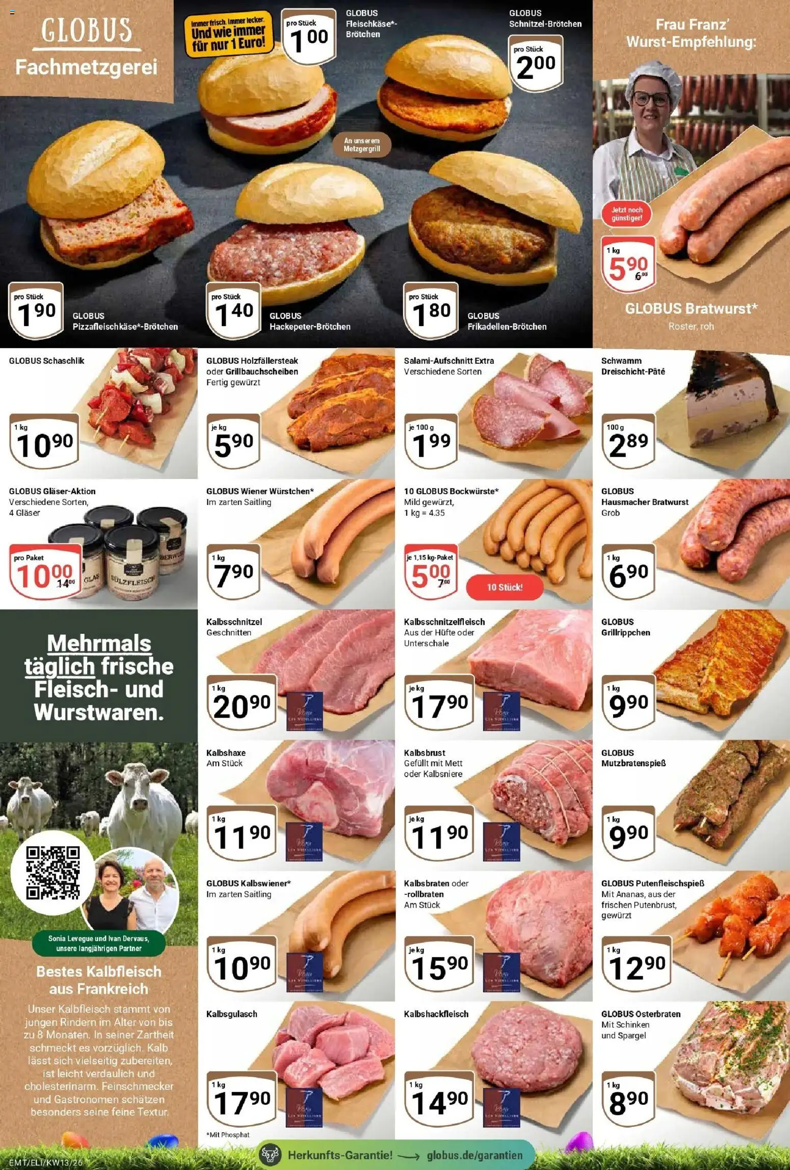 Globus prospekt Mittelhausen	 – gültig ab 23.03.2026 | Seite: 10 | Produkte: Bratwurst, Spargel, Schinken, Fleisch