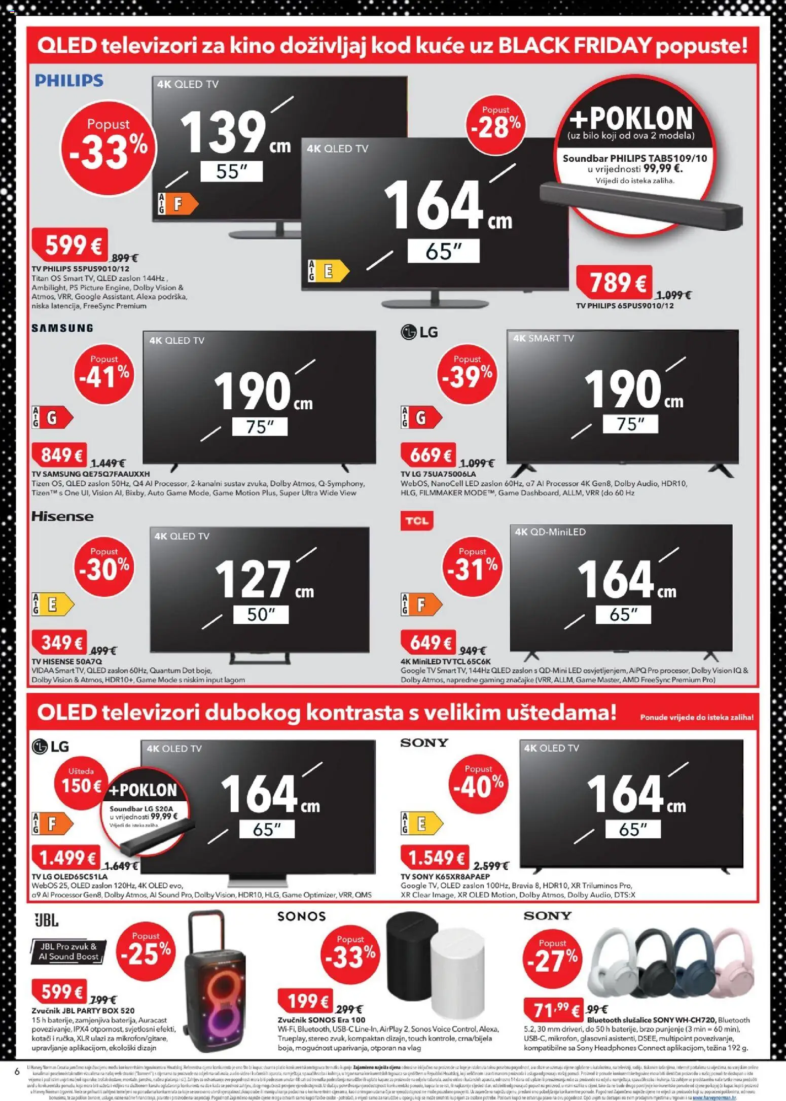 Harvey Norman katalog | vrijedi od 28.11.2025 | Stranica: 6 | Proizvodi: Televizori, Tv, Audio, Zvučnik