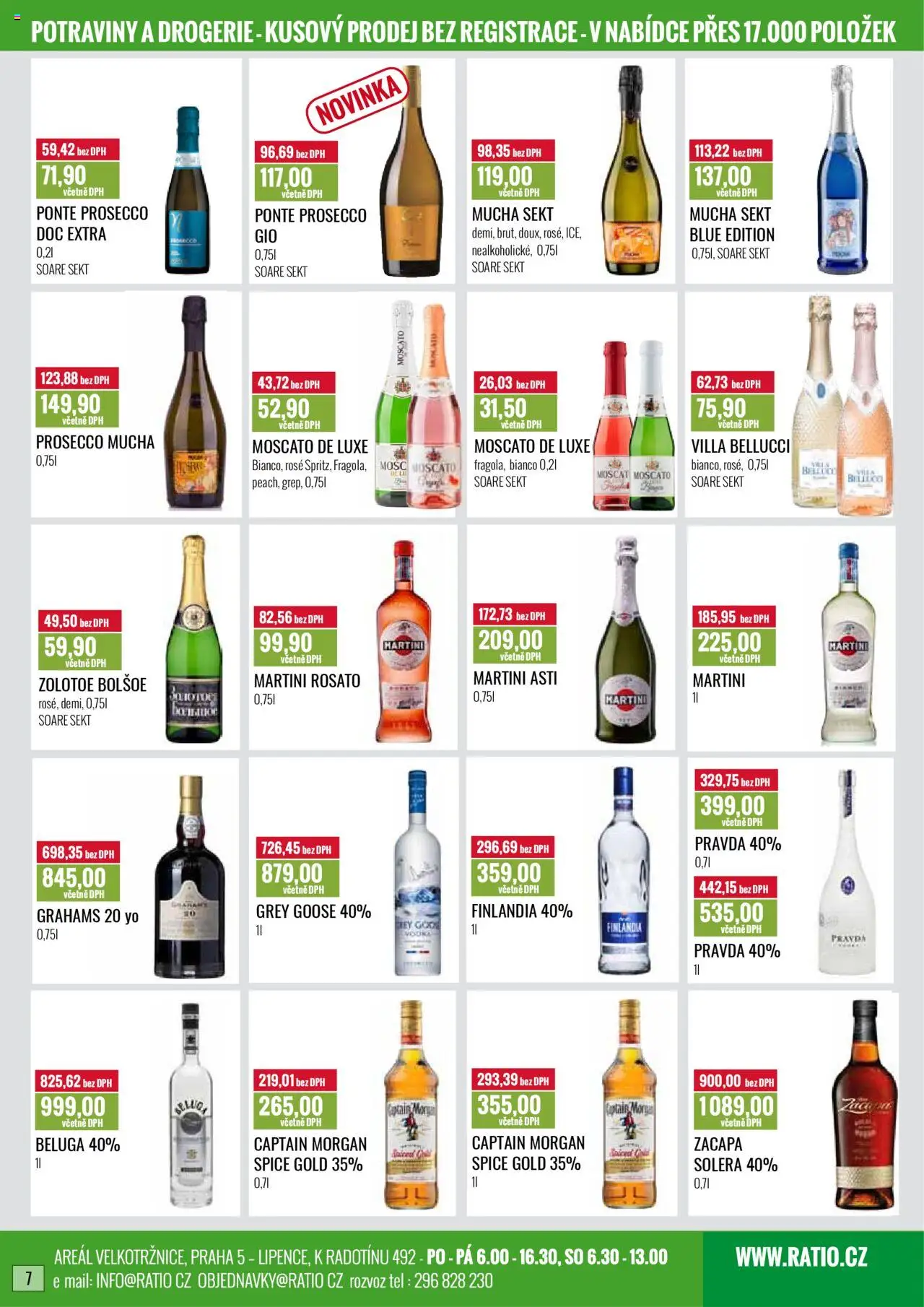 Ratio leták od 01.08.2025 | Strana: 8 | Produkty: Prosecco, Mucha sekt, Captain Morgan, Zacapa