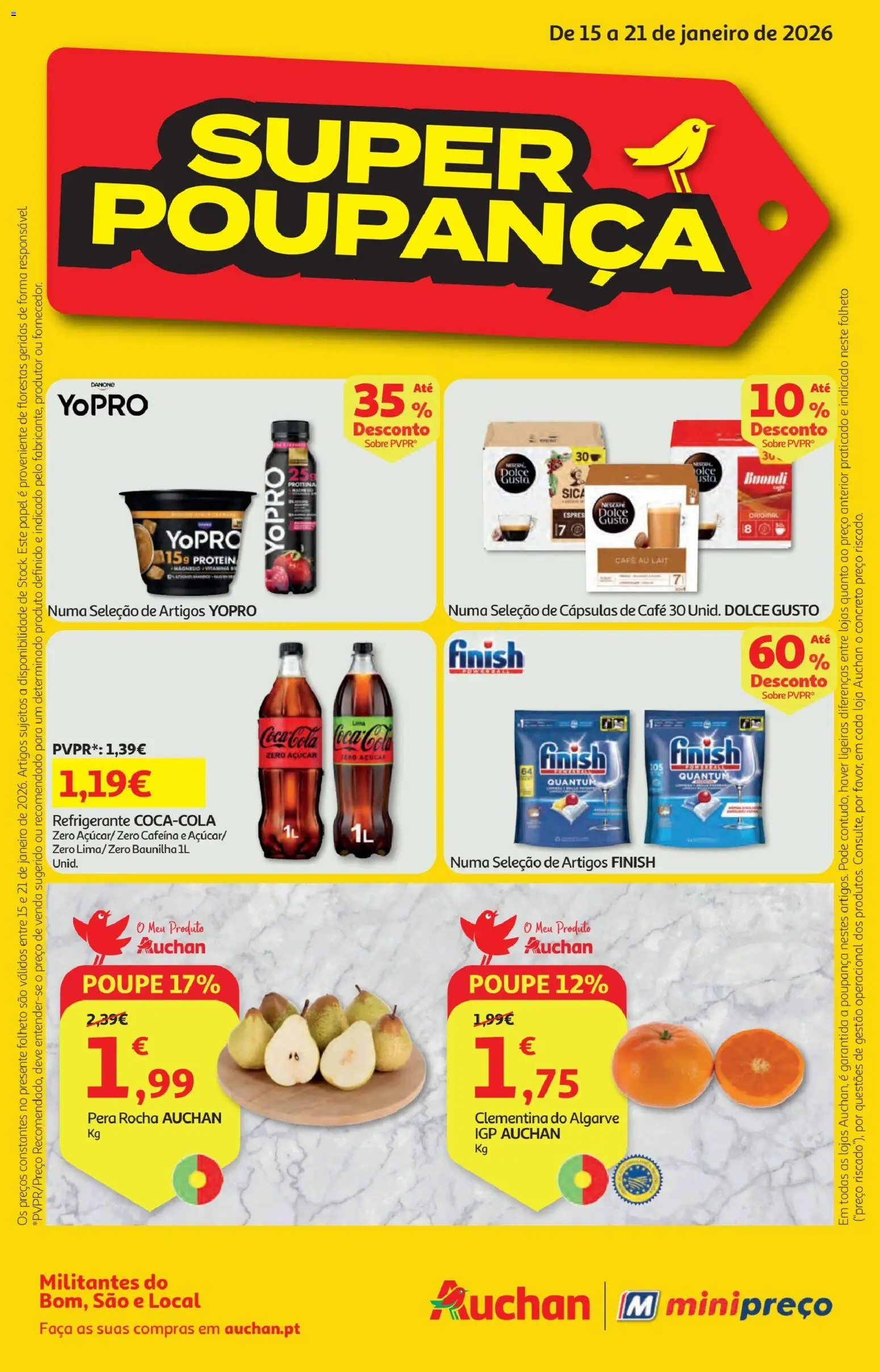 Minipreço folheto │ válido de 15.01.2026 | Página: 1 | Produtos: Refrigerante, Faca, Café, Açúcar