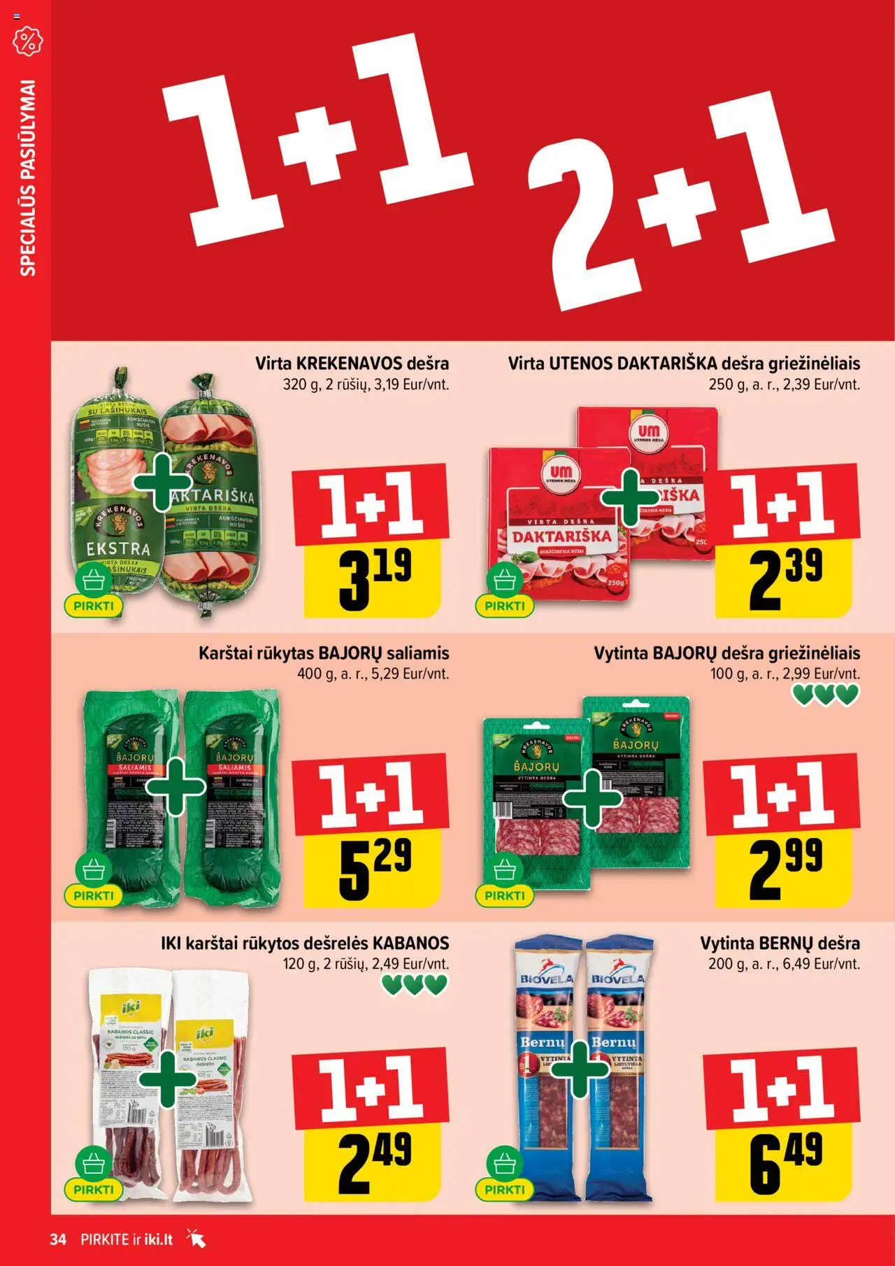 IKI - Leidinys│galioja nuo 11.08.2025 | Puslapis: 34 | Prekių: Dešrelės, Saliamis, Dešra