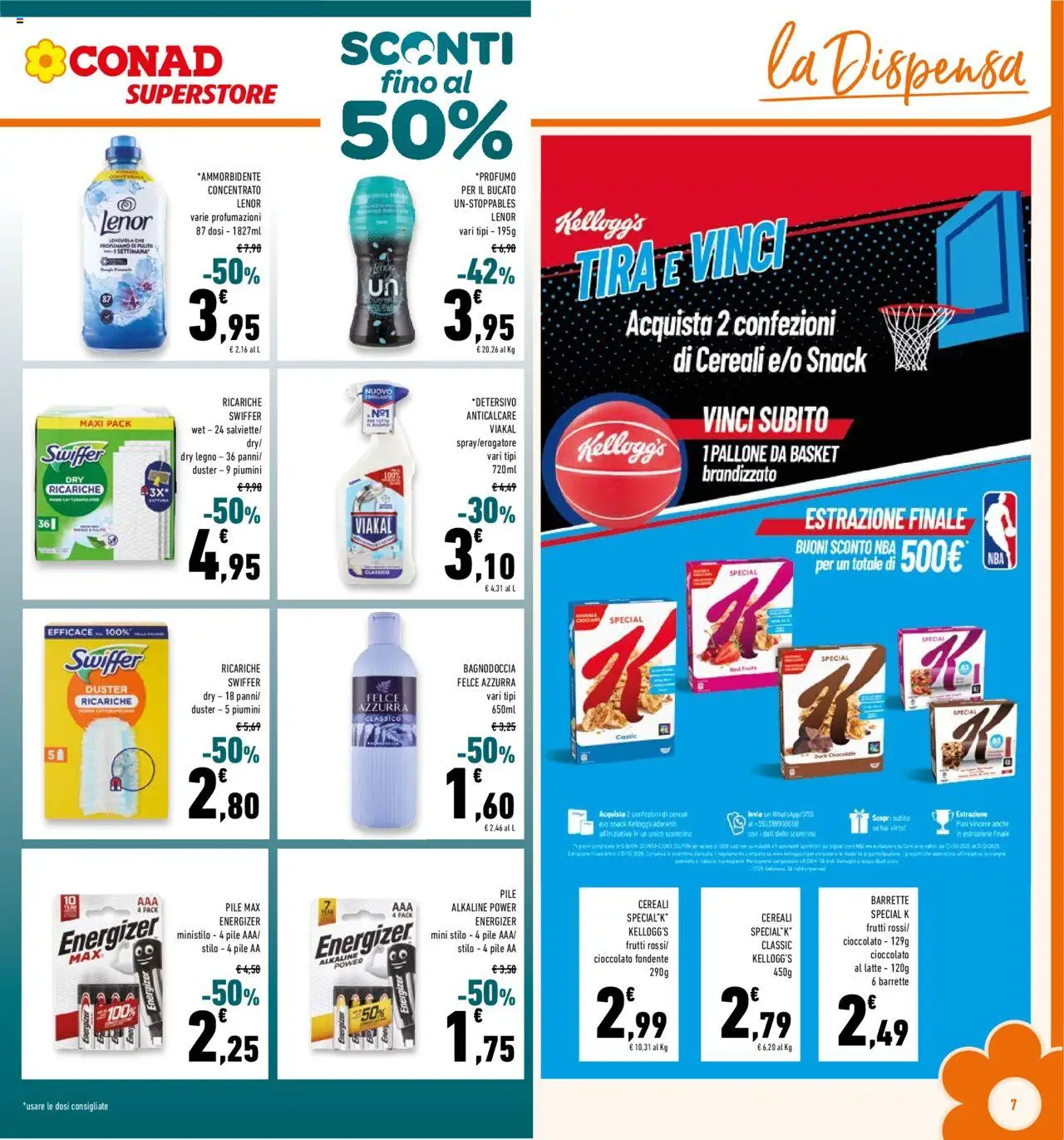 Volantino Conad del 22.10.2025 | Pagina: 7 | Prodotti: Cioccolato, Cereali, Anticalcare, Latte