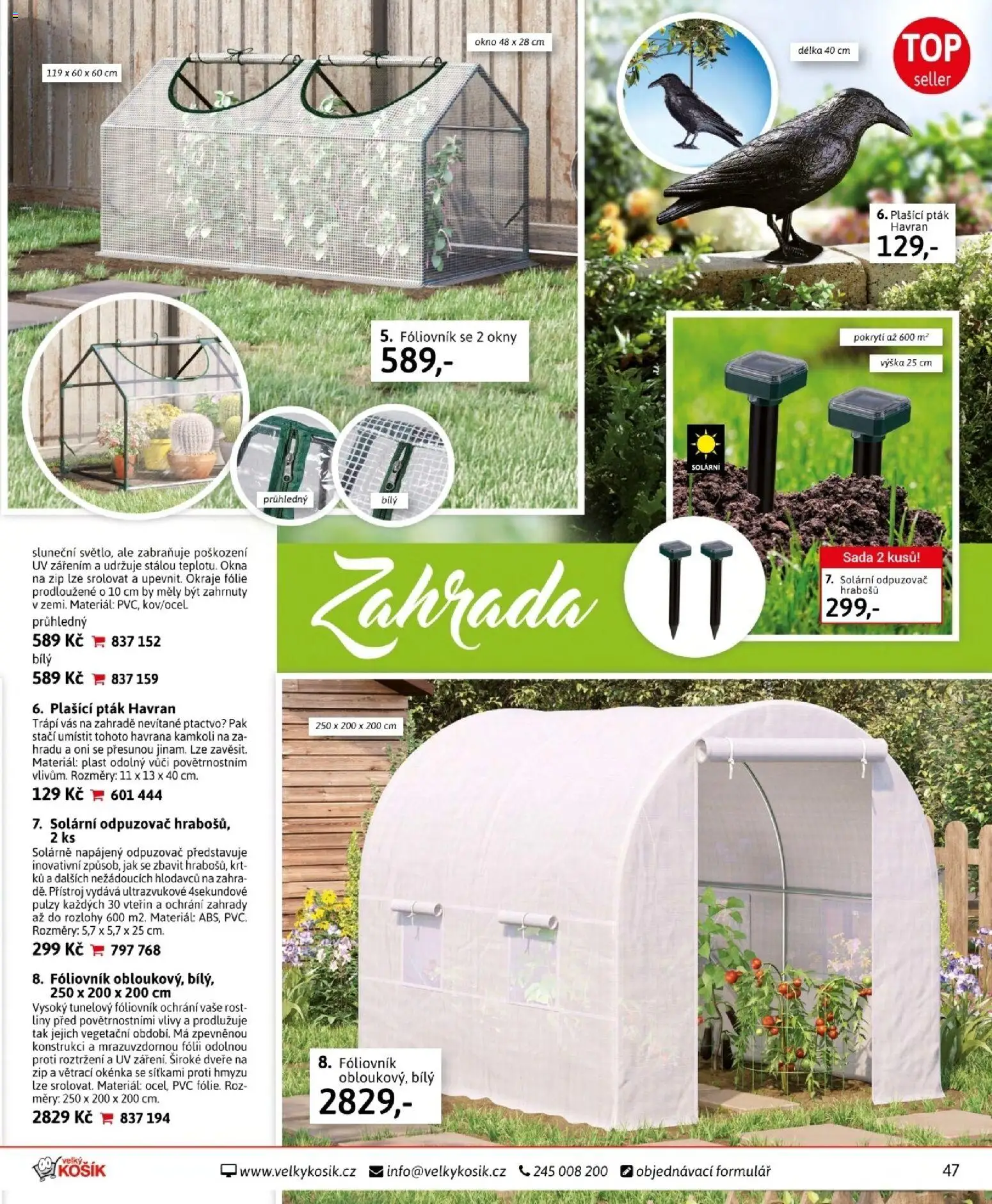 Velký Košík katalog únor 2026 od 01.02.2026 | Strana: 47 | Produkty: Zahrada, Fólie, Fóliovník, Odpuzovač