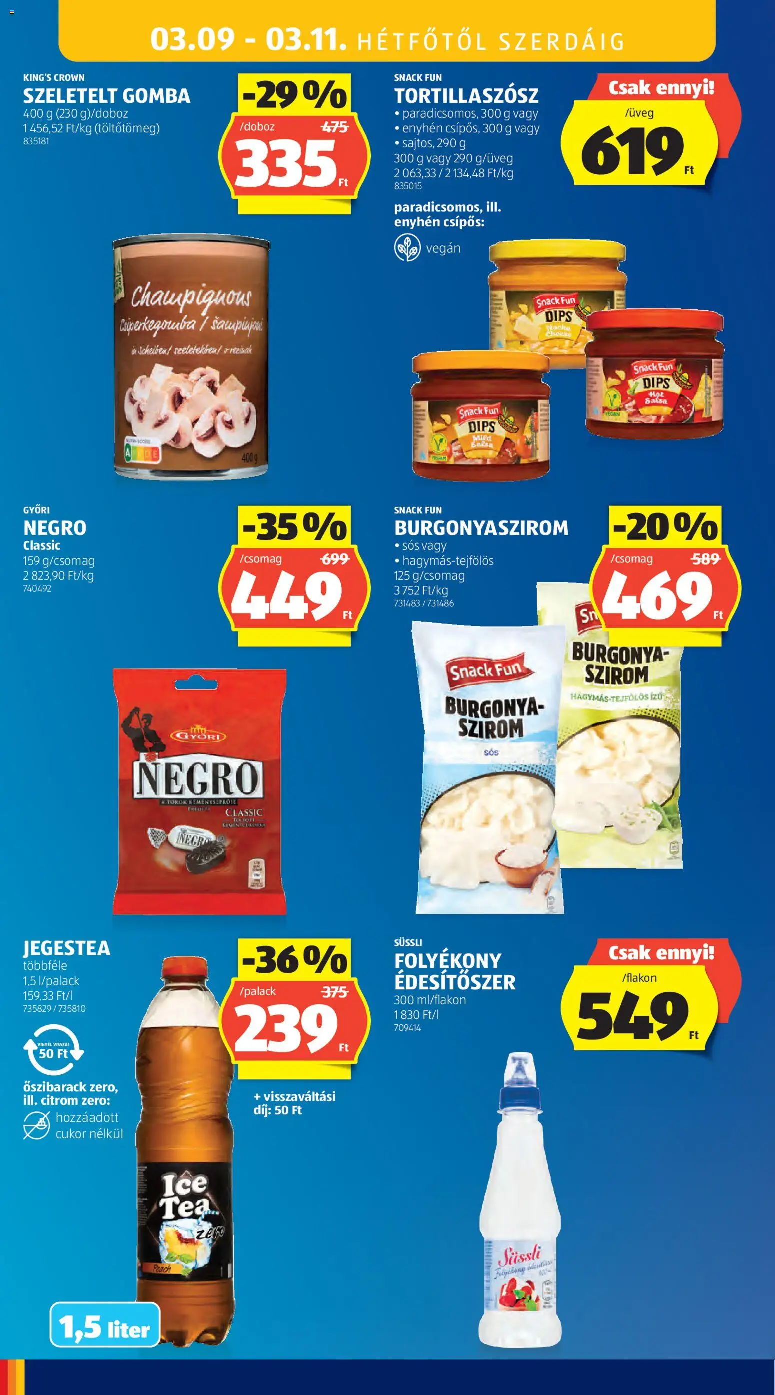 Aldi akciós ujság - amely érvényes a következő dátumtól: 05.03.2026 | Oldal: 66 | Termékek: Gomba, Burgonyaszirom, Vegán, Cukor