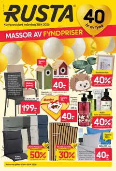 Rusta erbjudanden - Förhandsvisning av reklamblad från butik Rusta aktuell från 20.04.2026