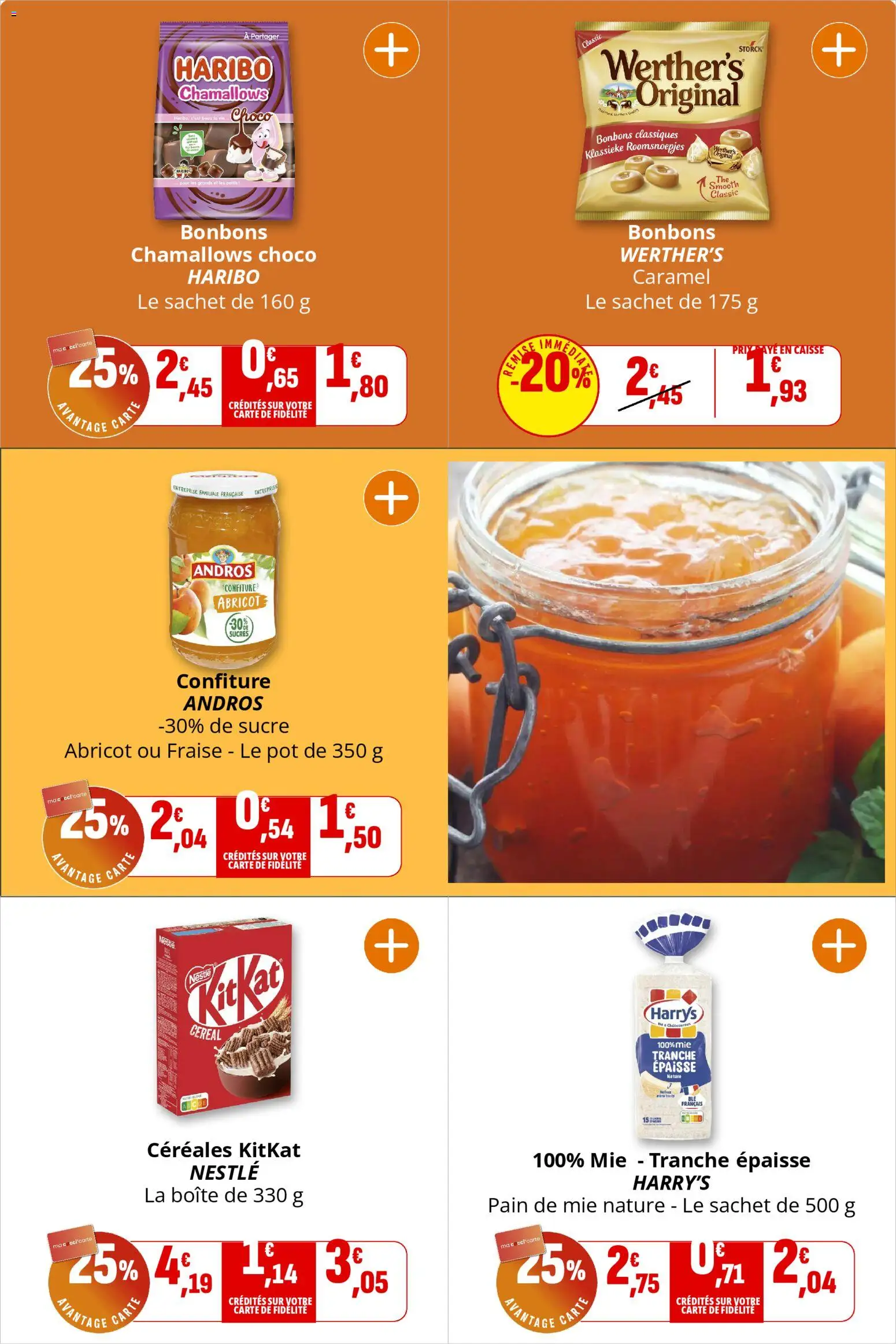 {H1} | Page: 14 | Produits: Abricot, Sucre, Bonbons, Céréales
