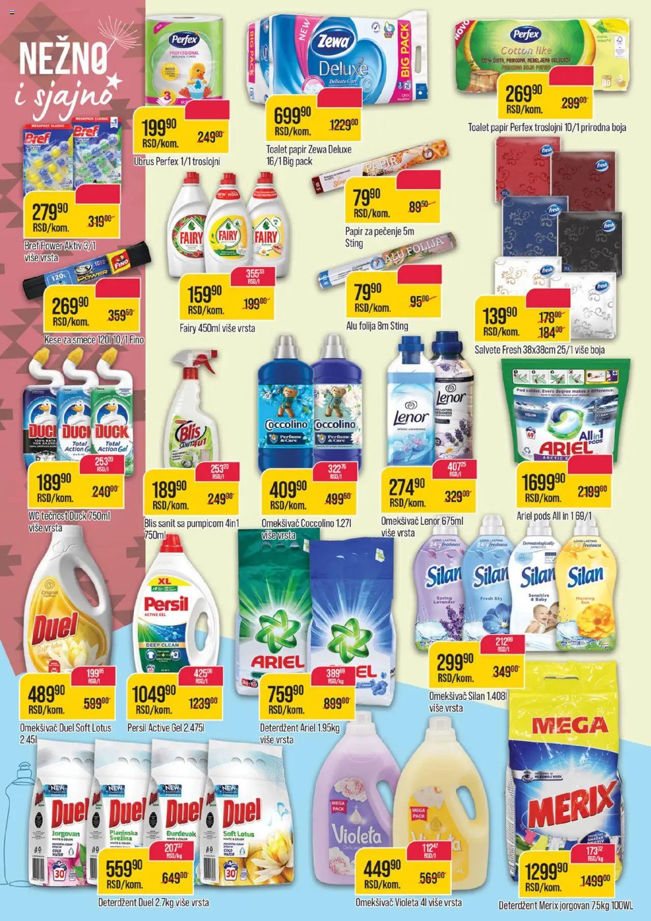 Zlatan Trag katalog - važi od 27.08.2025 | Strana: 10 | Proizvode: Deterdžent, Toalet papir, Wc, Silan
