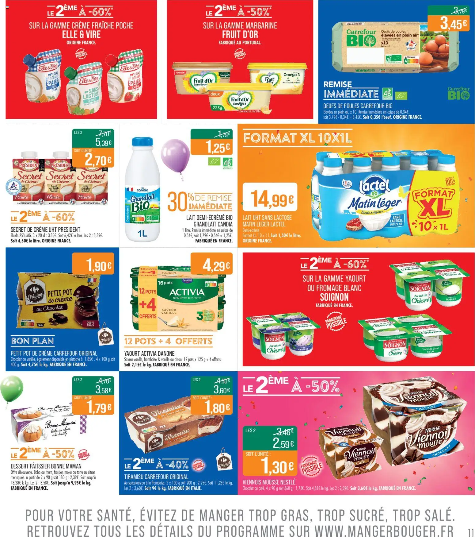 {H1} | Page: 11 | Produits: Mousse, Thon, Chocolat, Crème fraiche
