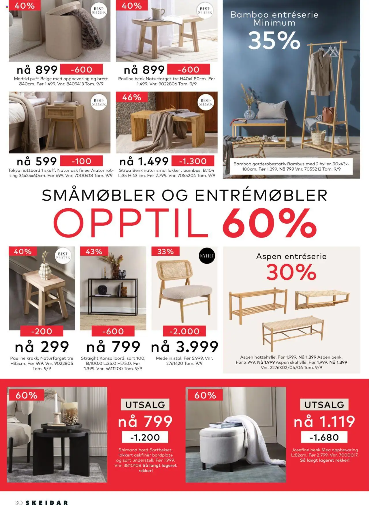  | Side: 30 | Produkter: Benk, Суміш дитяча, Nattbord, Bord